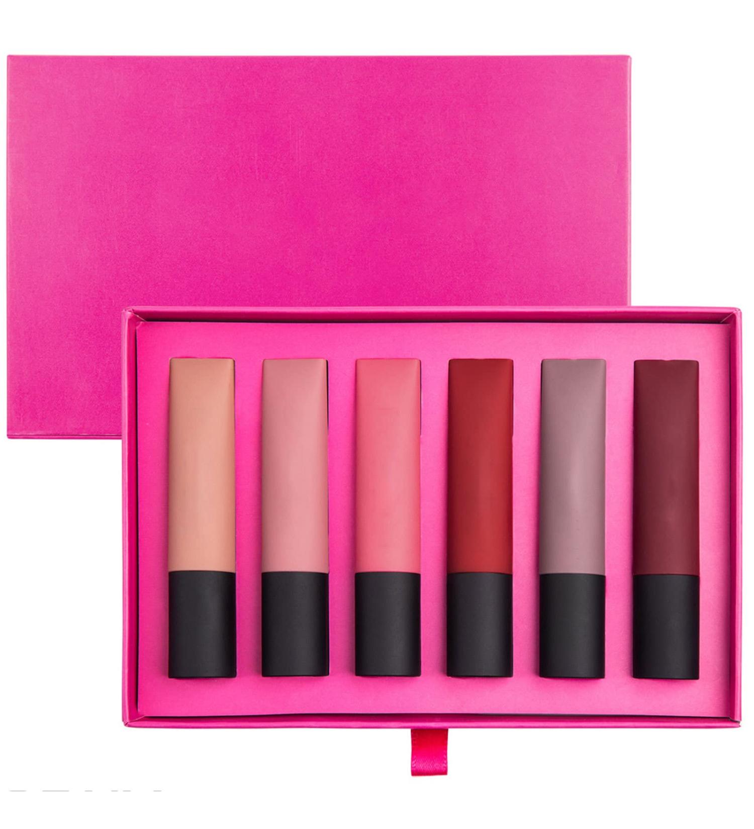 Velvet Lip Gloss6 Piece Long Lasting Liquid Matte Lipstick Set Long Lasting High Pigmented Nude Waterproof Lip Gloss Set Girls Women Makeup Gift Set Purble Set A - Buy Online on GoSupps.com