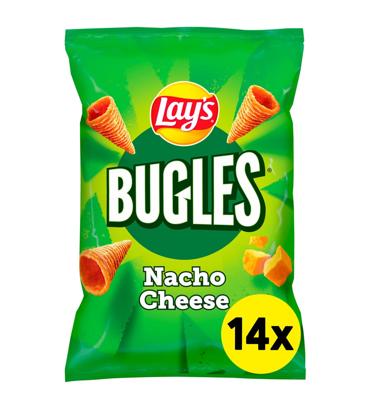 Lay's Bugles Nacho Cheese 75 gr - doos 14 zakken