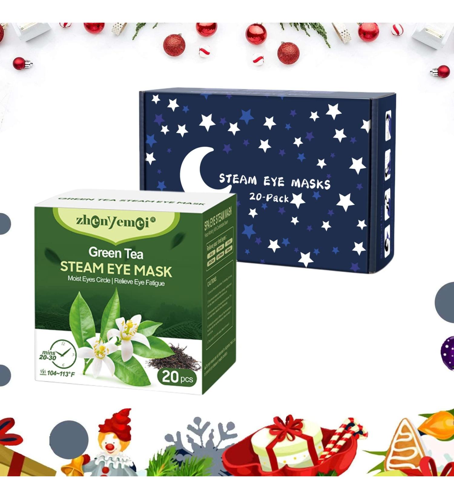 20PCS Lavender & Green Tea Steam Eye Mask Set for Relaxation | Disposable Heated Sleep Mask for Dry Eyes, Fatigue & Dark Circles - Buy Online on GoSupps.com