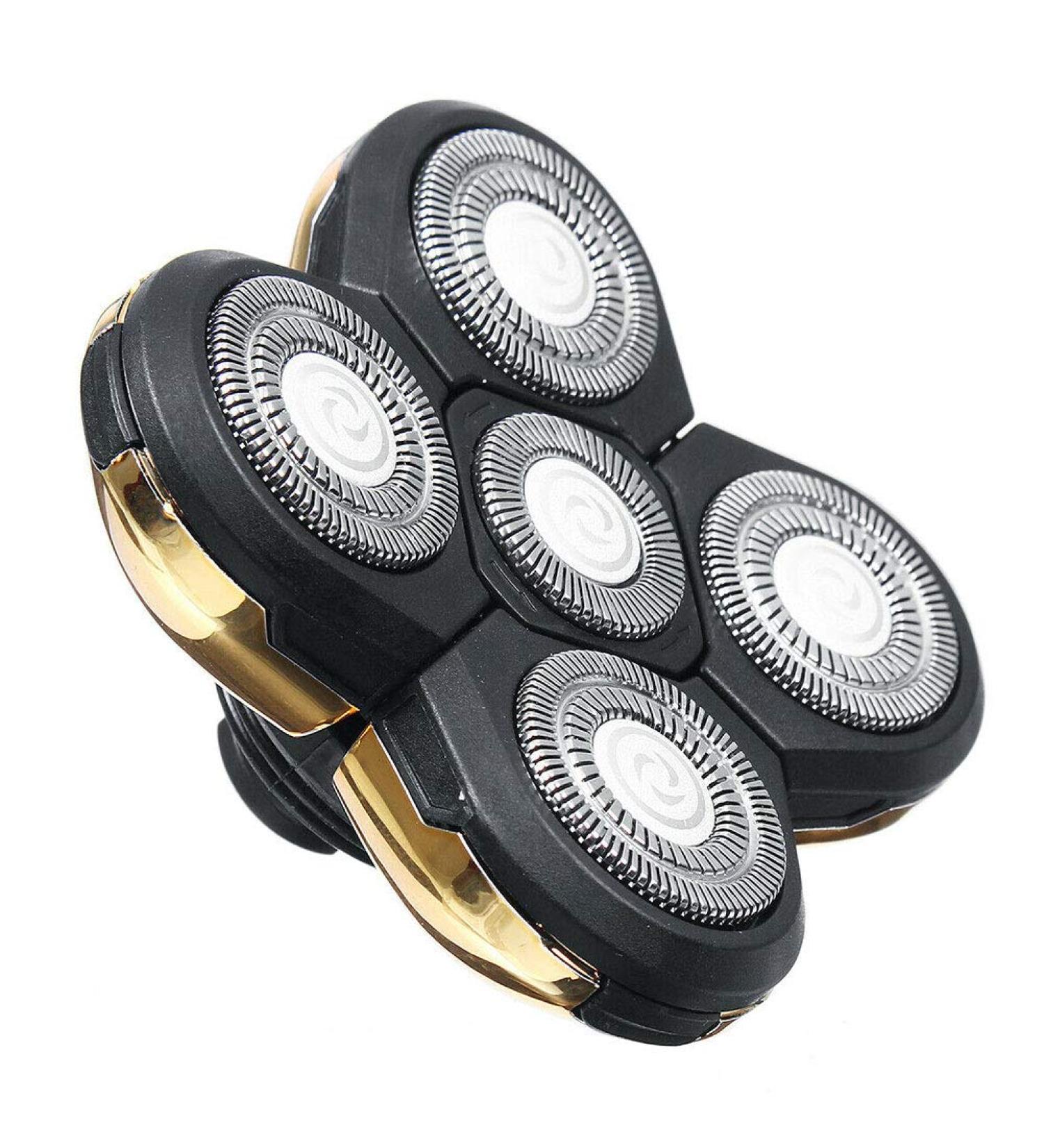 JIUCHEN Shaver Blade Heads - Replacement 5 Heads Beard Cutter | 4D Rotary Double Ring Electric Razor Head for Head & Face - International Shipping Available - Buy Online on GoSupps.com