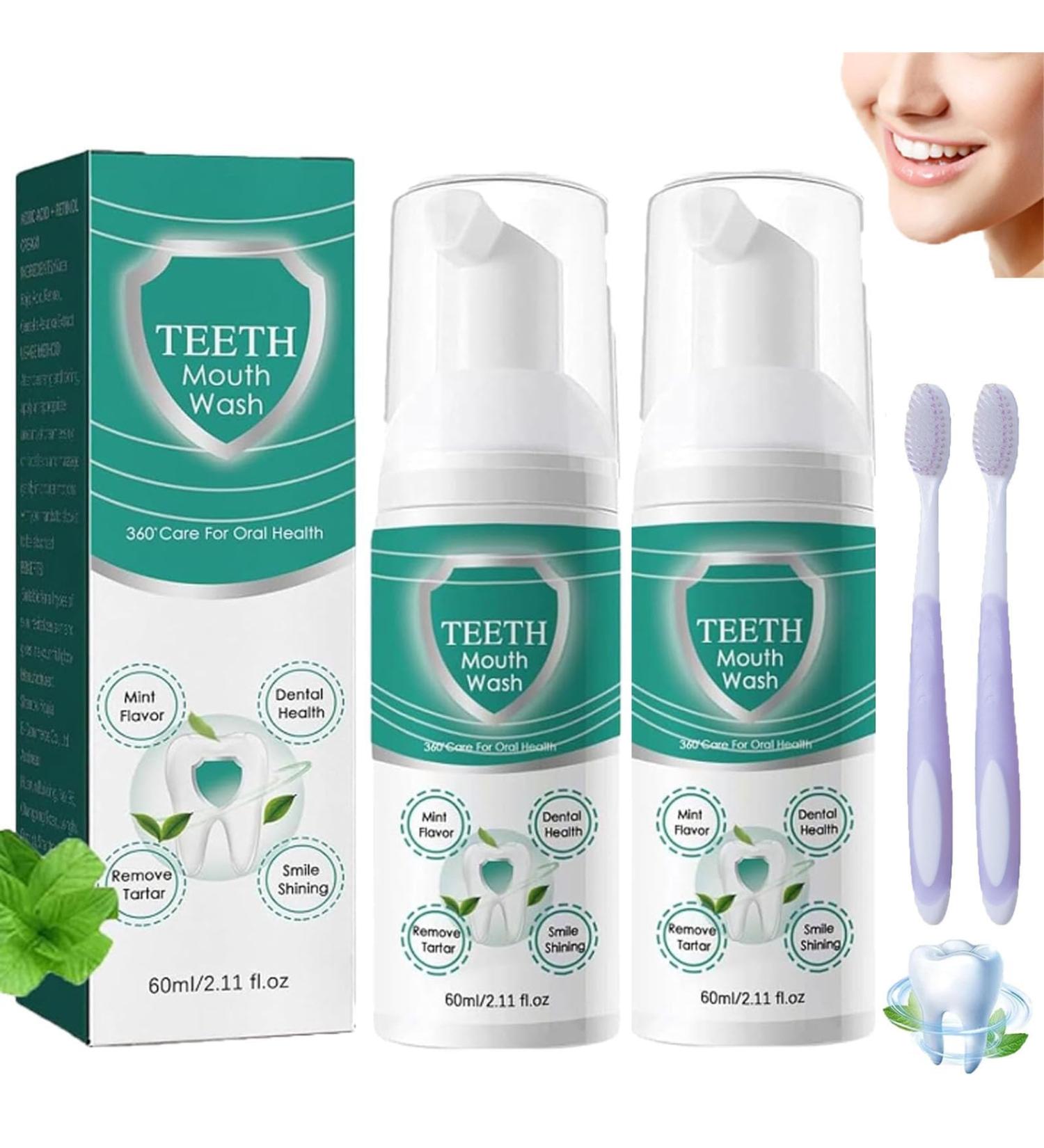 Herbal Teeth Total Care Mouthwash | 2024 Whitening Mousse & Fresh Breath Foam | Optimal Oral Care & Gum Health - Buy Online on GoSupps.com