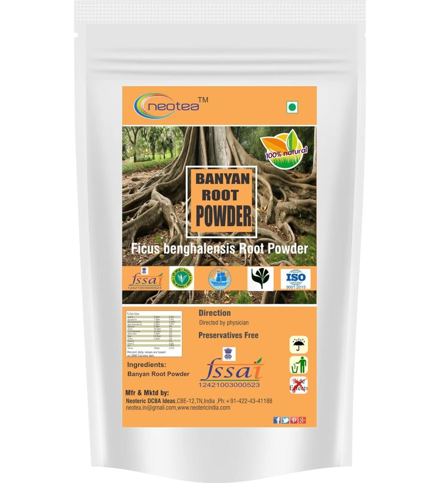 NENA Natural Banyan Root Powder 500 Gm Pack of 1 - Buy Online on GoSupps.com