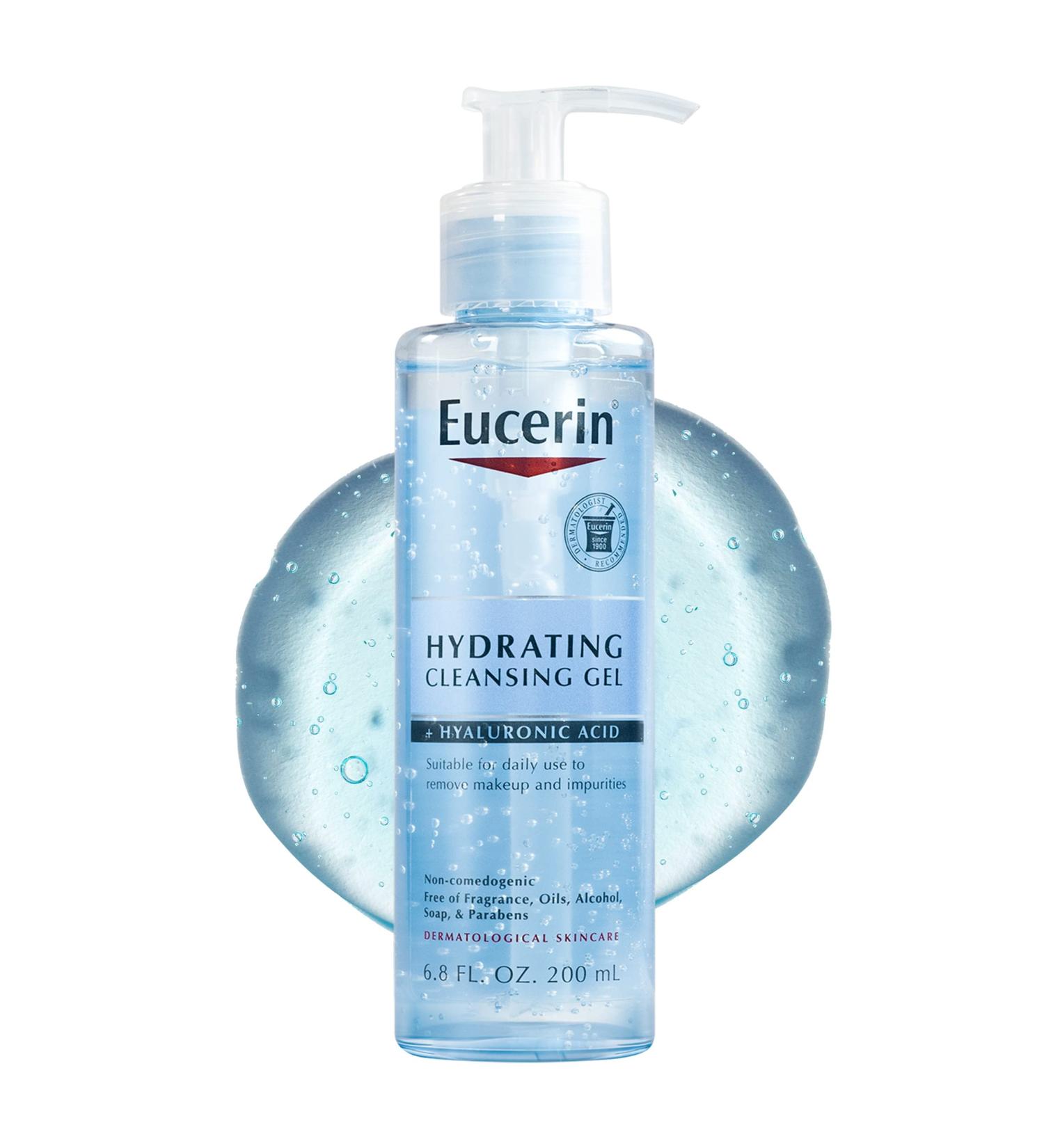 Eucerin Hydrating Cleansing Gel with Hyaluronic Acid - 6.8 Fl Oz - Buy Online on GoSupps.com