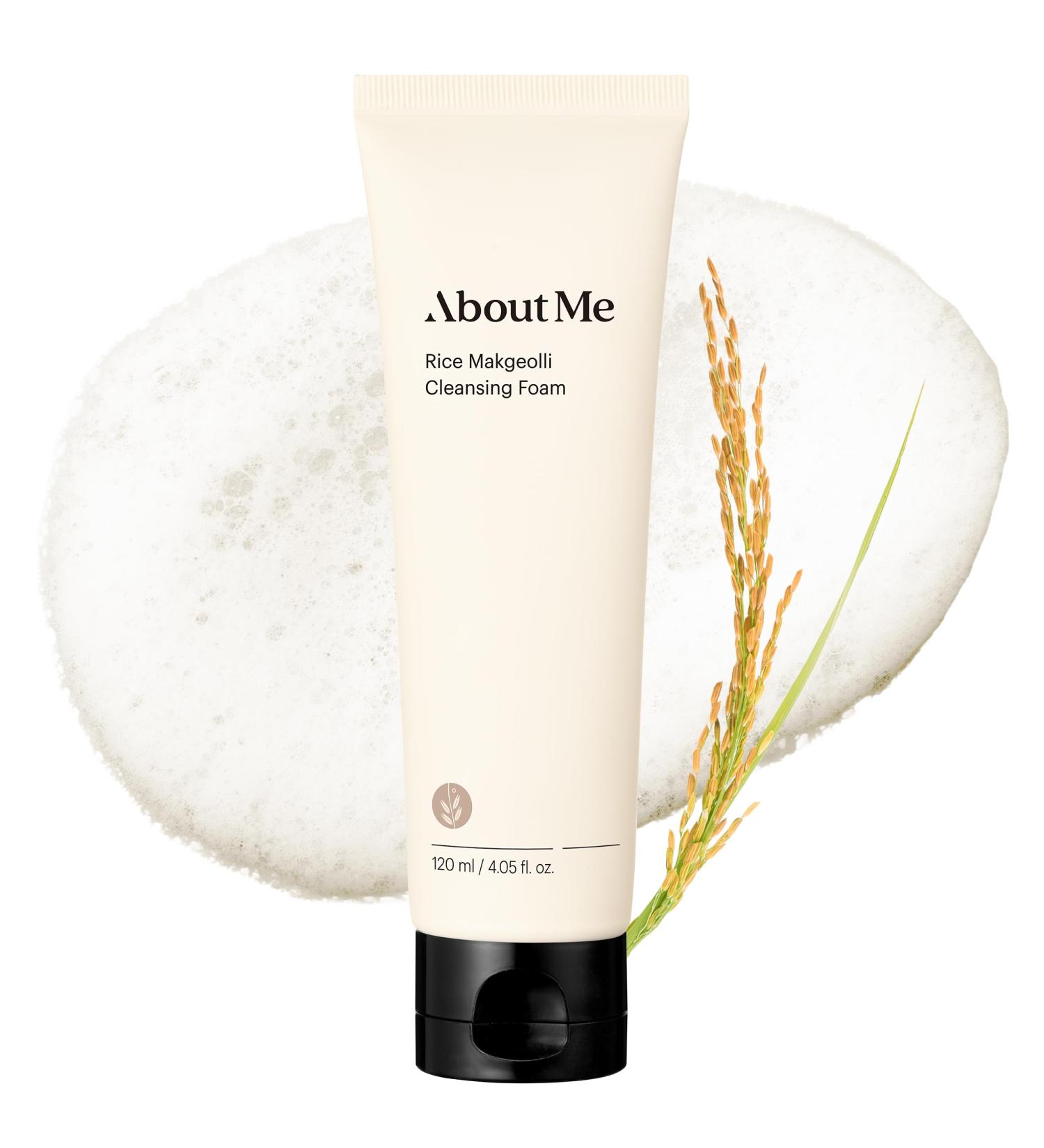 About Me Rice Makgeolli Cleansing Foam - Low pH Fermented Rice Face Wash for Sensitive Skin Galactomyces & Centella Bran Water Base Non-Stripping Foaming Cleanser Fragrance Free 4.06 fl oz - Buy Online on GoSupps.com