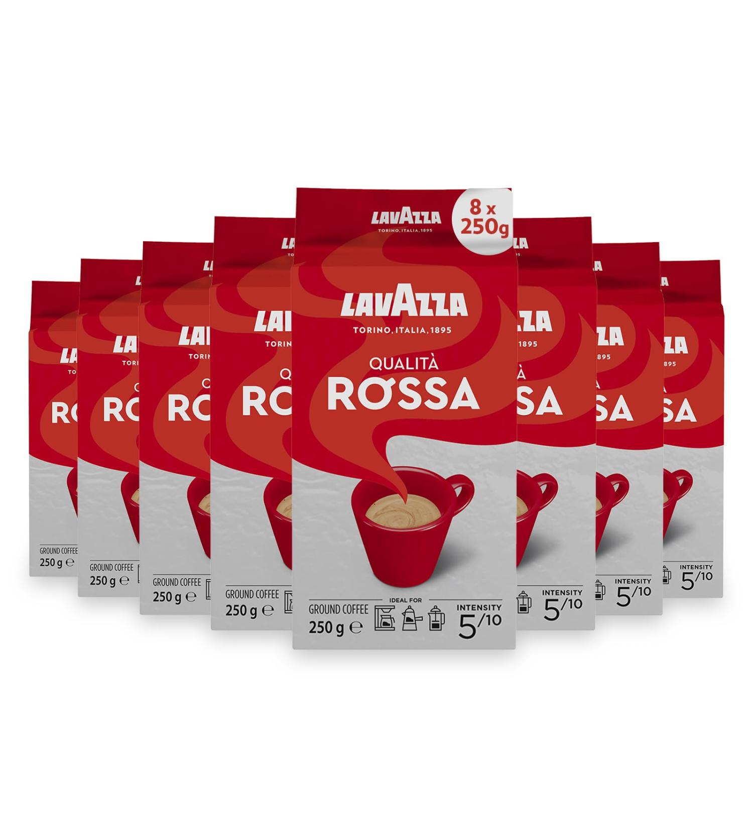  Lavazza LAVAZZA Qualit Rossa Set of 8 ground Italian coffees 250 g - Buy Online on GoSupps.com