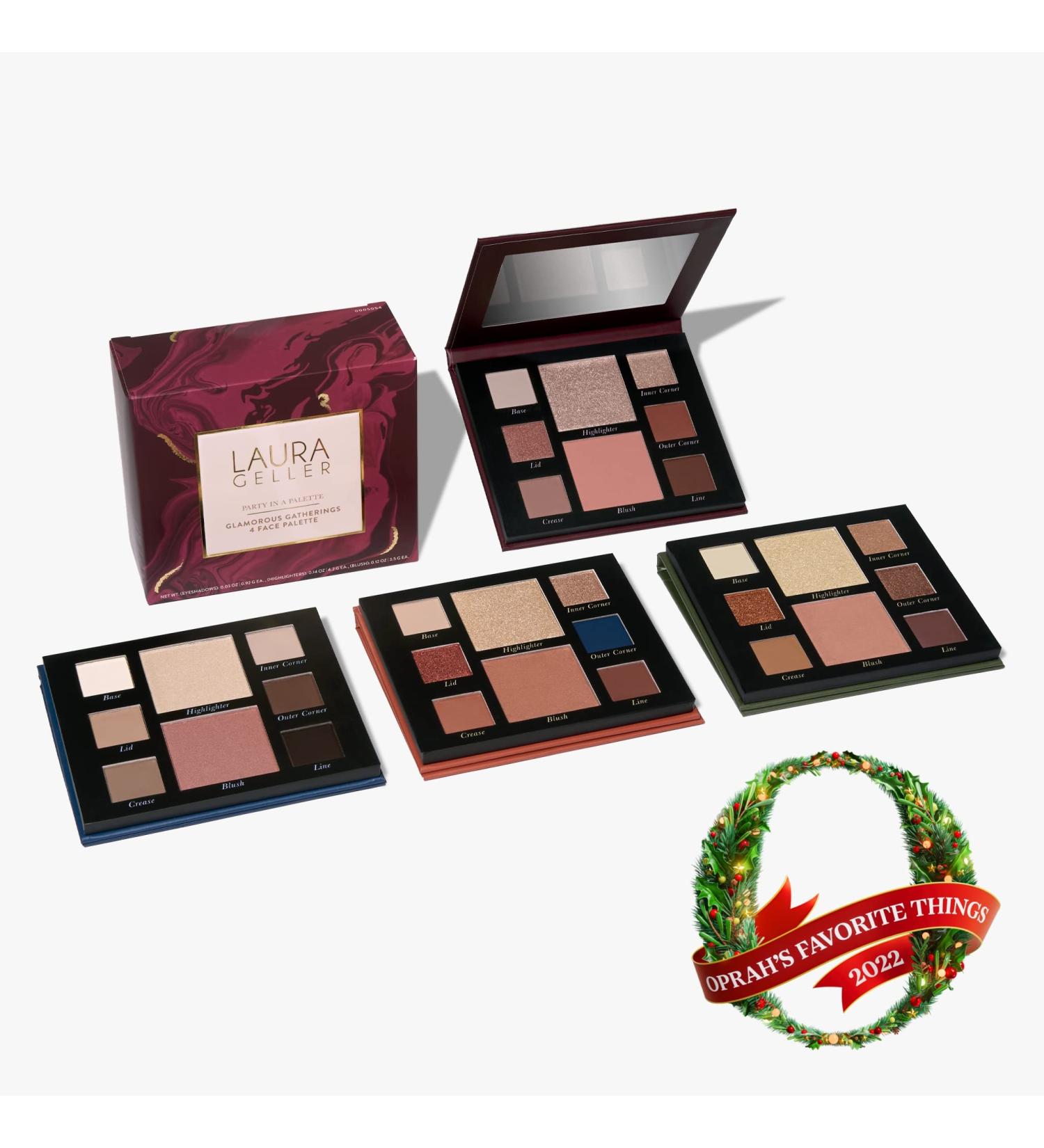LAURA GELLER NEW YORK 2022 Annual Party in a Palette Set | 4 Curated Full Face Makeup Palettes | Eyeshadow, Highlighter & Blush | Oprah's Favorite Things 2022 - Buy Online on GoSupps.com
