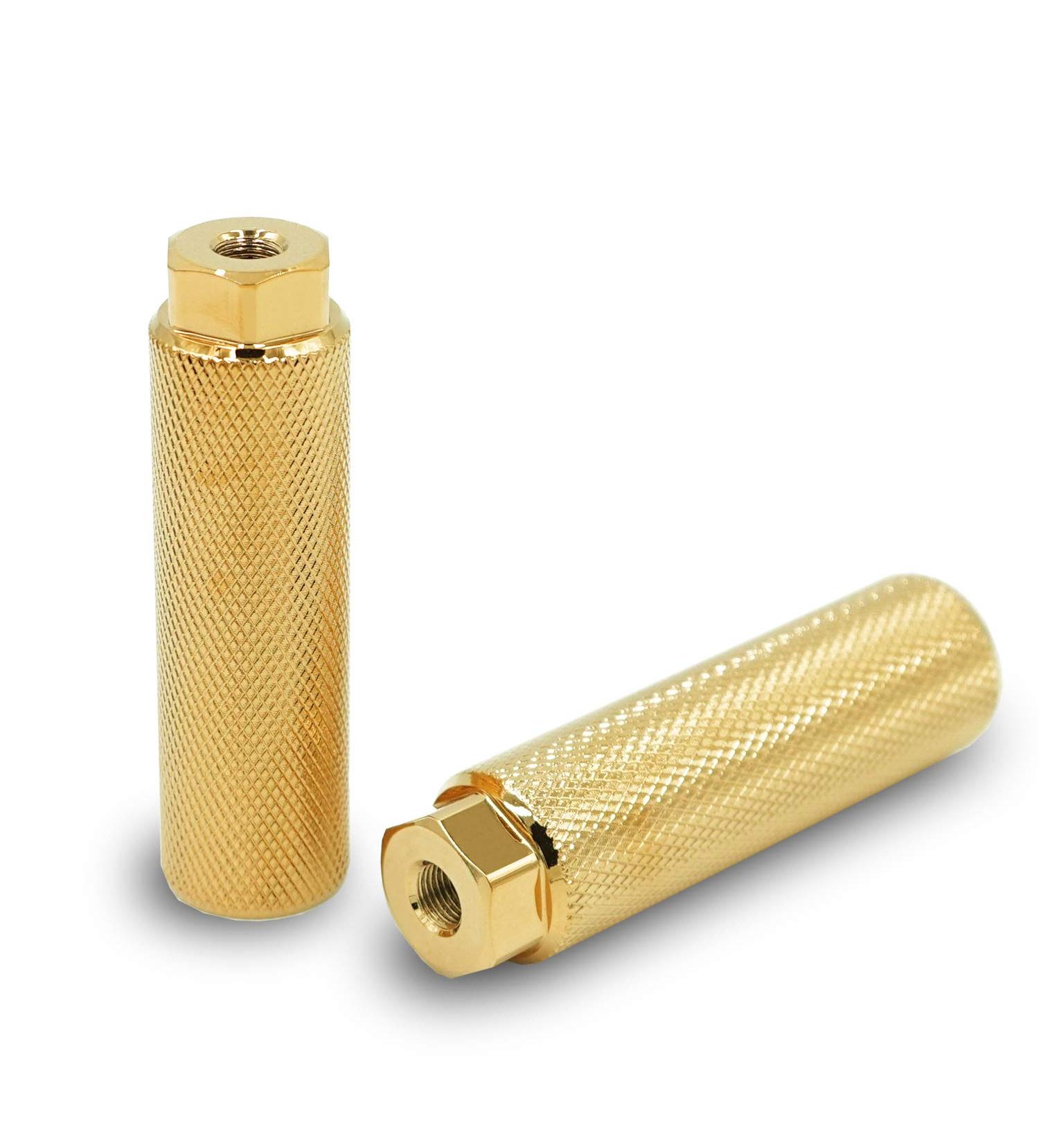 Vansa Aluminum Alloy Bike Pegs - 1 Pair, 3/8 inch, 26 Teeth, Electroplated Finishes - Mountain Bike BMX Equipment - Metal Gold - Buy Online on GoSupps.com