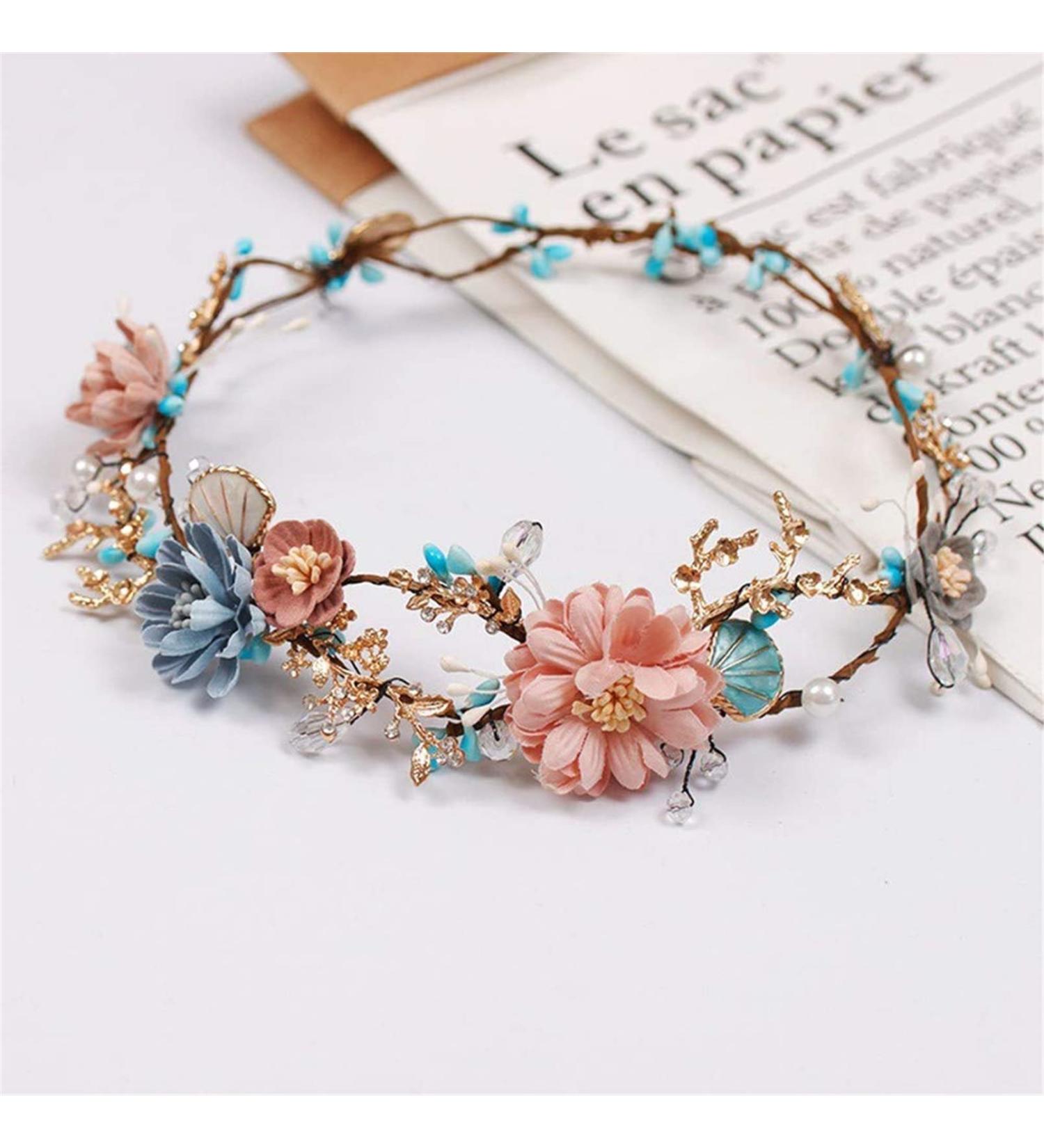 GLITZFAS Bridal Headpiece Hairband | Handmade Romantic Tiara for Weddings & Bridal Parties - International Shipping Available - Buy Online on GoSupps.com