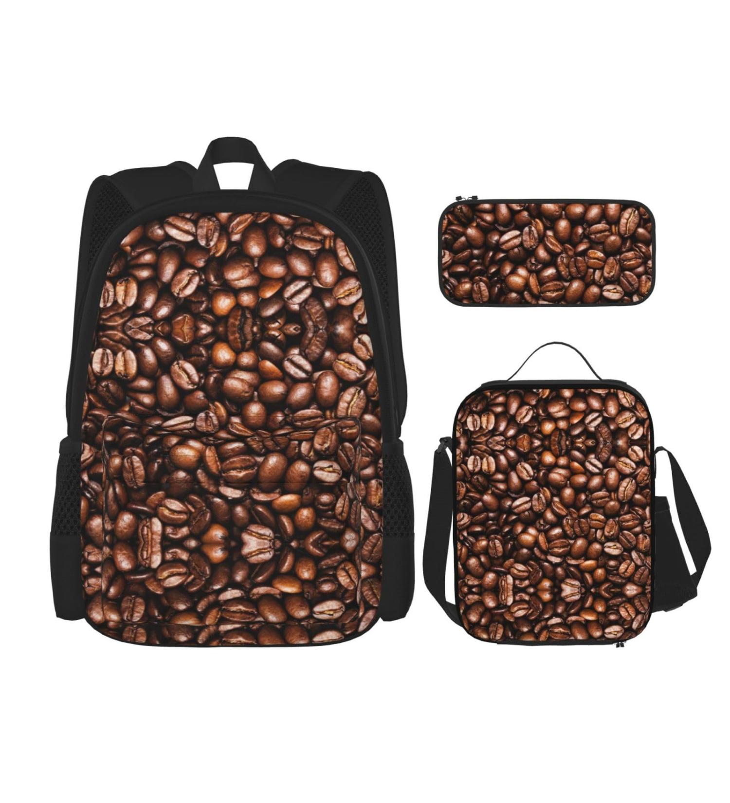 Funny Roasted Coffee Beans School Bag + Pen Case + Lunch Bag Combo 3-Piece Set Combo. Funny Roasted Coffee Beans One Size - Buy Online on GoSupps.com