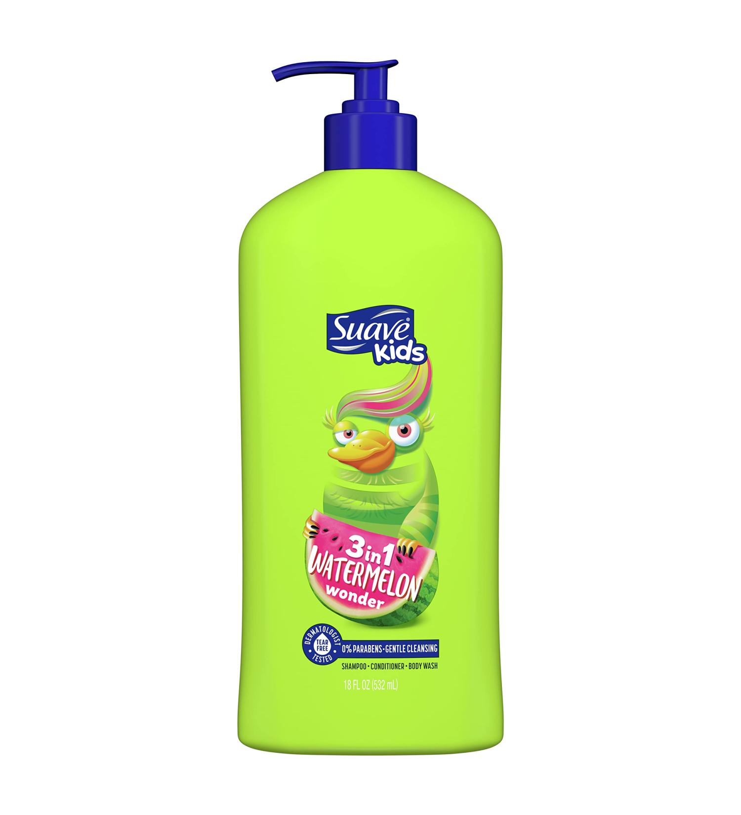 Suave Kids 3in1 Wacky Melon 18 oz - Tear-Free Shampoo, Conditioner, Body Wash - Buy Online on GoSupps.com