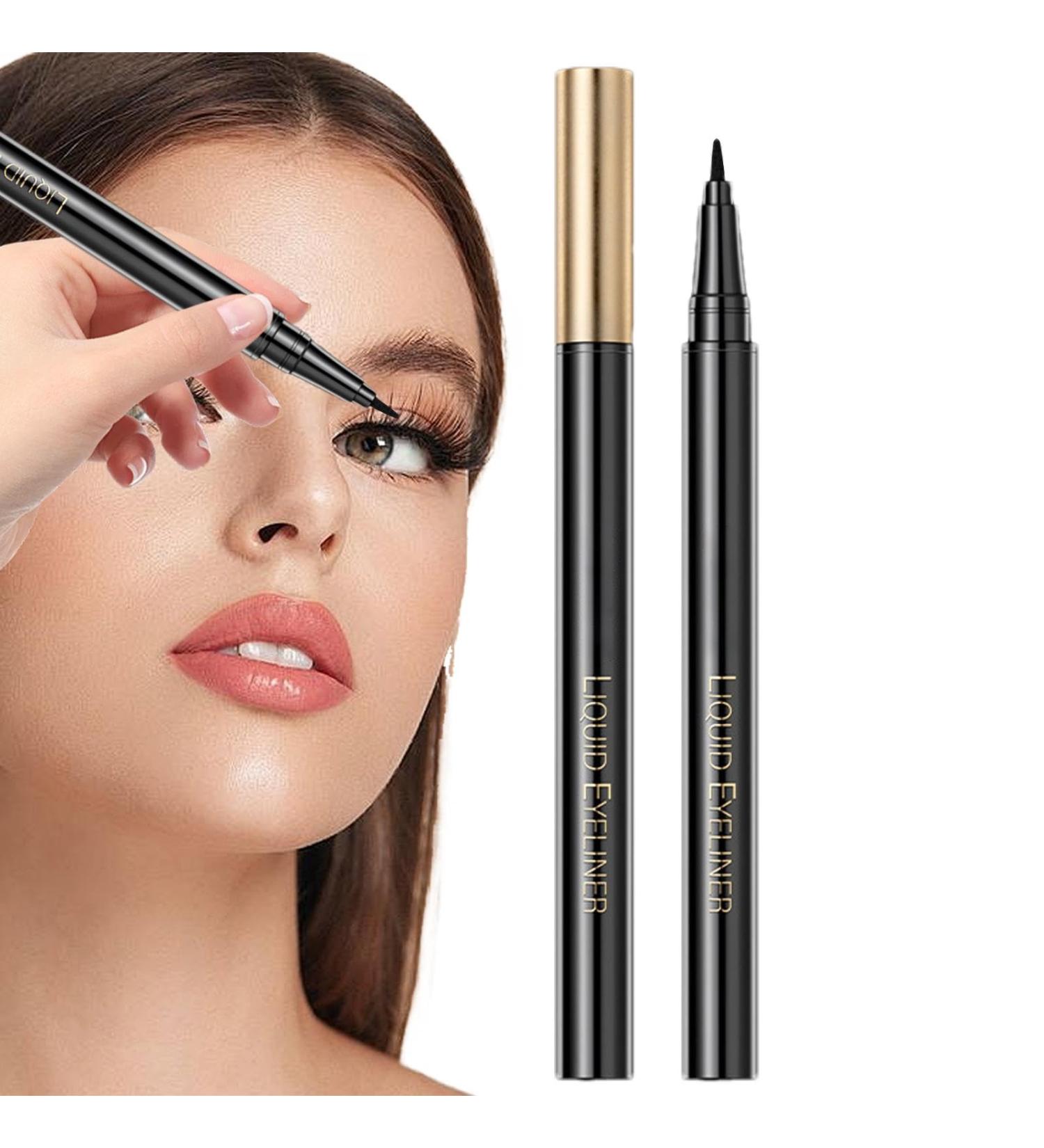 Waterproof Eyeliner Black | Precise Tip Liquid Eyeliner | Quick-Drying Cosmetic Long-Lasting Eyeliner Liquid Liner for Various Eye Makeup - Buy Online on GoSupps.com
