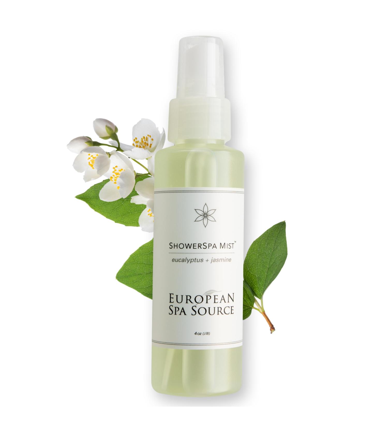 European Spa Source Jasmine + Eucalyptus ShowerSpa Mist Spray for Aromatherapy At Home Spa Experience Sinus Congestion Relief and Tension Relief 4 fl oz. - Buy Online on GoSupps.com