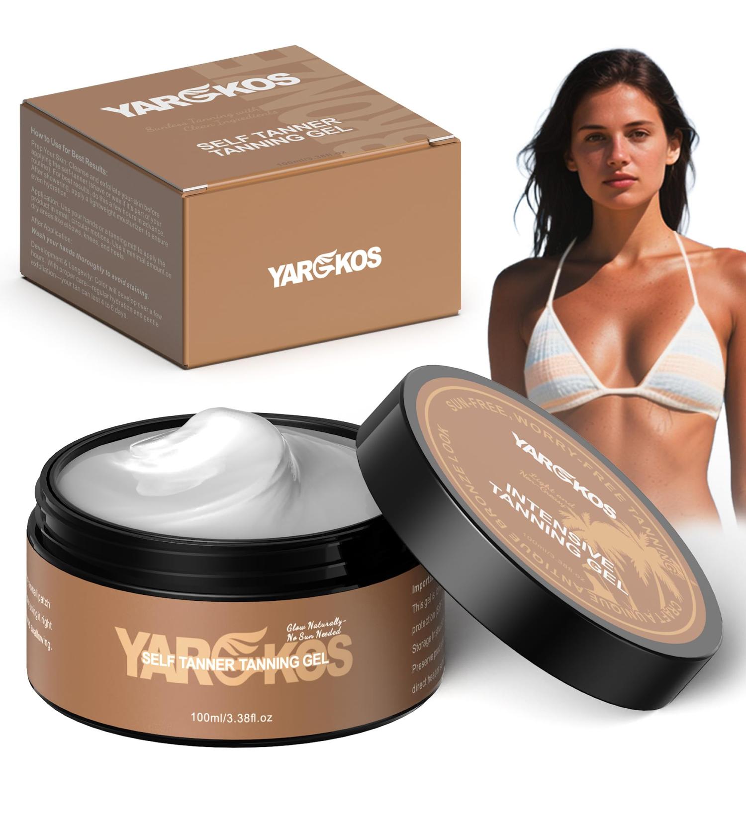 Intensive Tanning Gel Self Tanner Tanning Lotion Gradual Tanning Moisturizer Browning & Bronzing Tan Accelerator Sunless Tanner for Fake Tan for Women Men Coconut Aroma 3.38 Fl Oz Medium to Dark - Buy Online on GoSupps.com