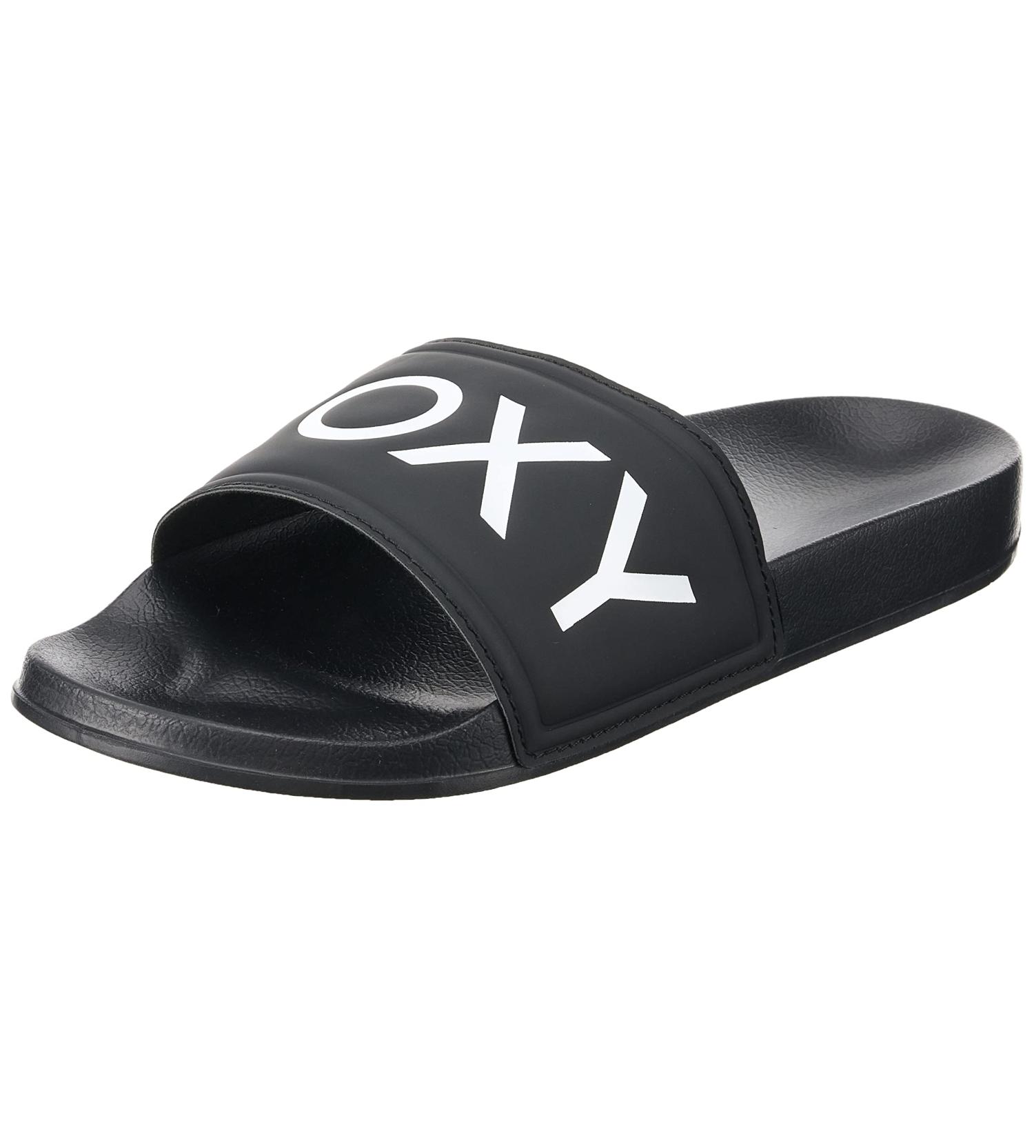 Roxy Women's Slippy Sandal - 37 EU Black | Stylish & Comfortable Footwear for Global Shipping - Buy Online on GoSupps.com