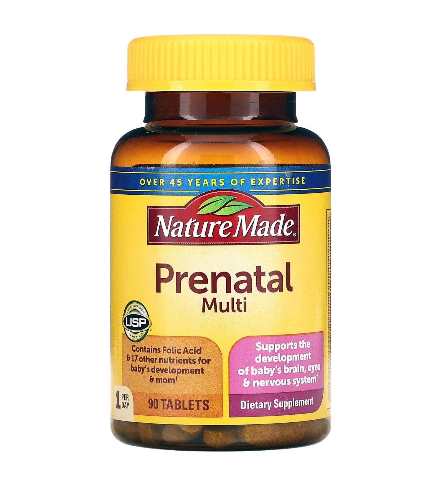 Nature Made Multi Prenatal Vitamins - 90 Tablets for Mom & Baby Health - Buy Online on GoSupps.com