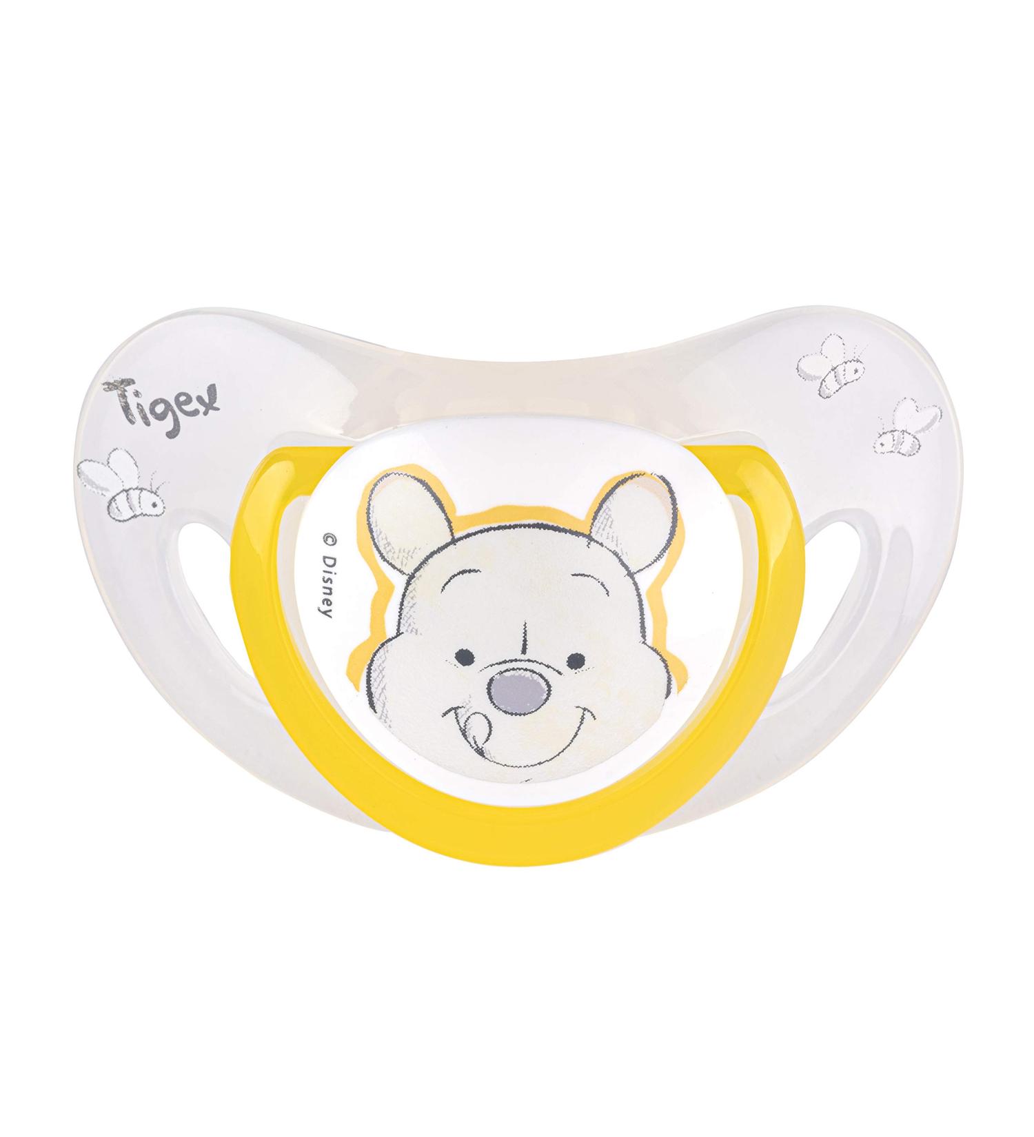 Tigex Winnie Pacifier Silicone for 6+ Months | Safe & Comfortable Baby Soother - International Shipping Available - Buy Online on GoSupps.com