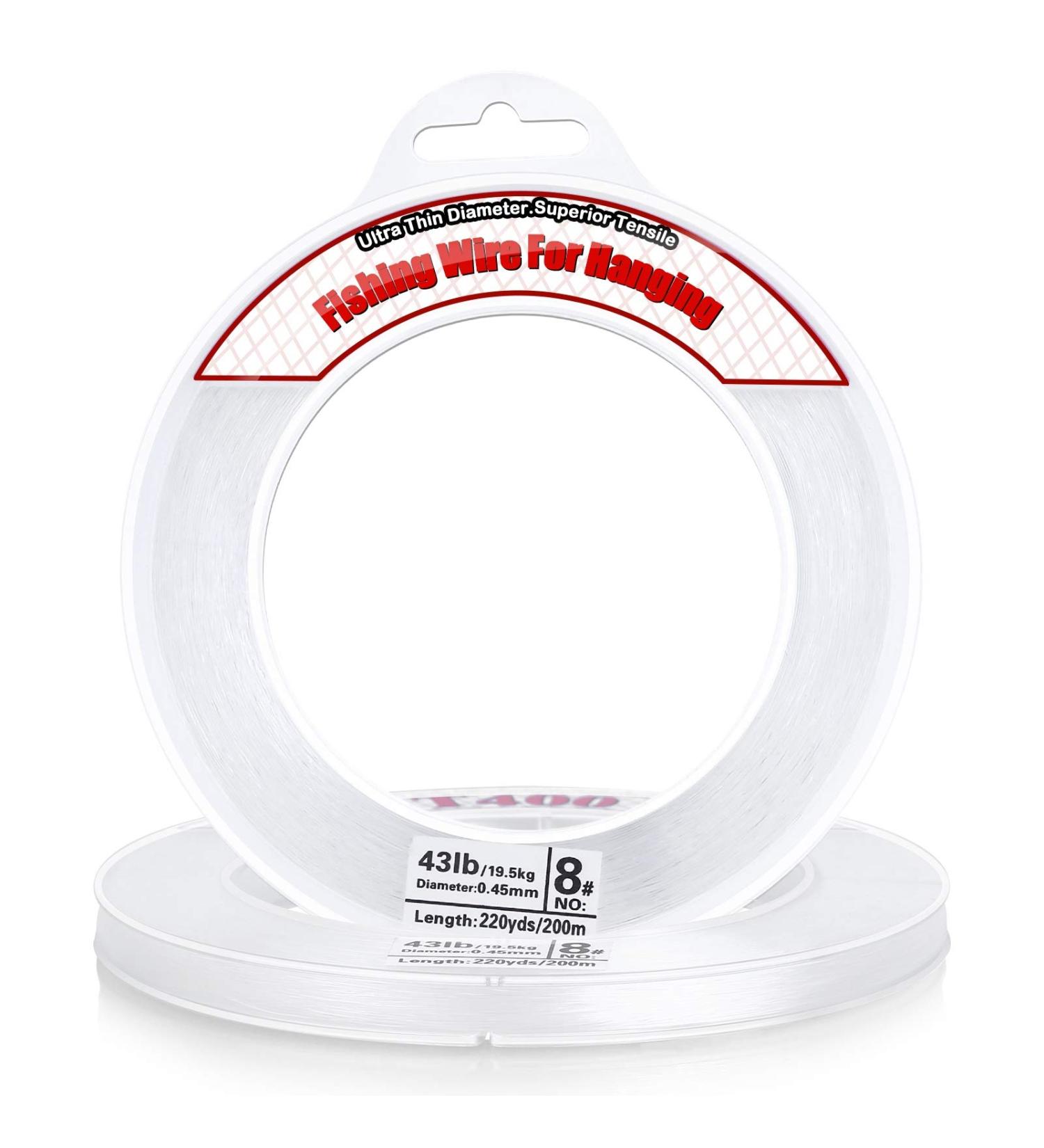 Clear Fishing Wire Acejoz 656FT | Strong Nylon String for Balloon Garland | 0.45mm, 40lb Capacity - Buy Online on GoSupps.com