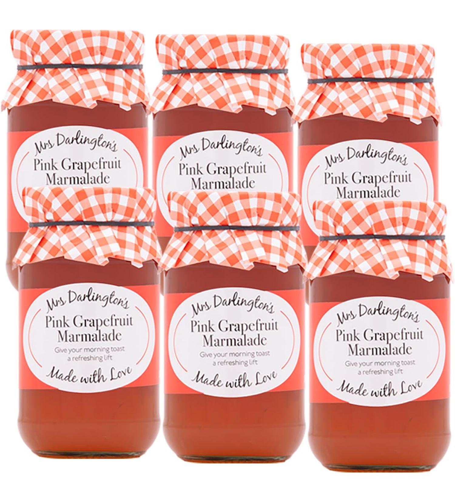 Mrs Darlington's Medium Cut Pink Grapefruit Marmalade - 340g - Pack of 6