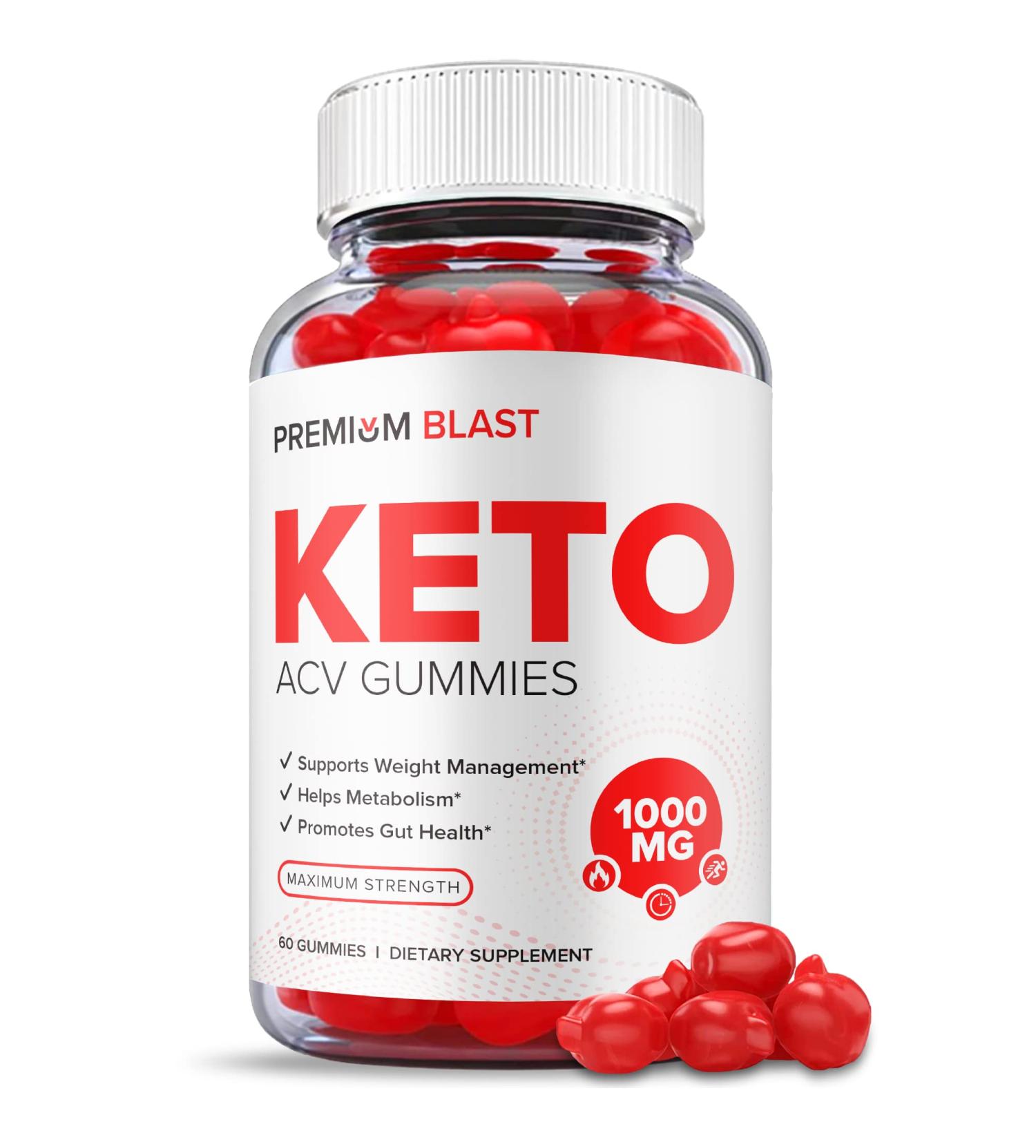 Premium Blast Keto Gummies - Vegan Formula with ACV - 60 Advanced Weight Loss Gummies - Buy Online on GoSupps.com