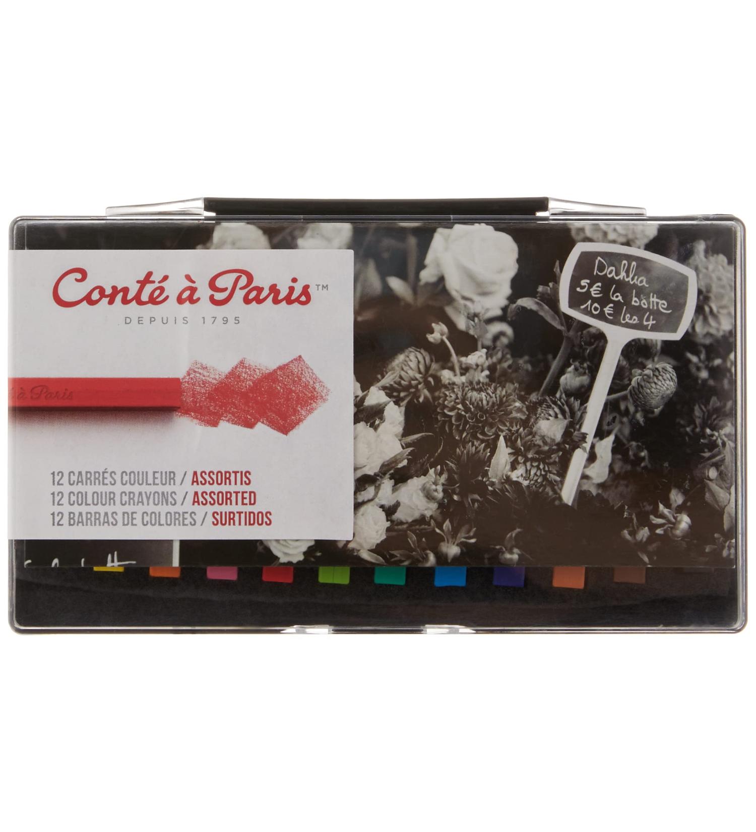 Cont Paris 50128 Colored Crayons Set - 12 Colors (Colors Vary) | High-Quality Artist Crayons - Buy Online on GoSupps.com