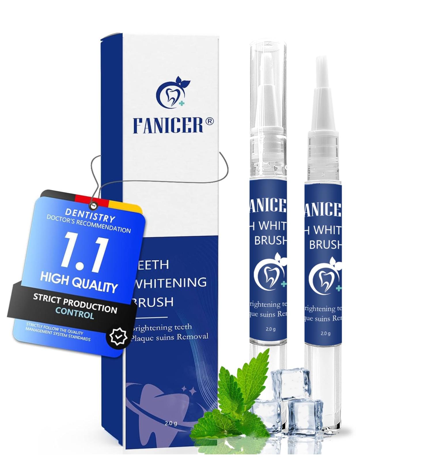 2 Stylos blanchissants professionnels pour dents Soins dentaires blanchissants Portable & Facile utiliser Formule professionnelle limine les taches dentaires - Buy Online on GoSupps.com