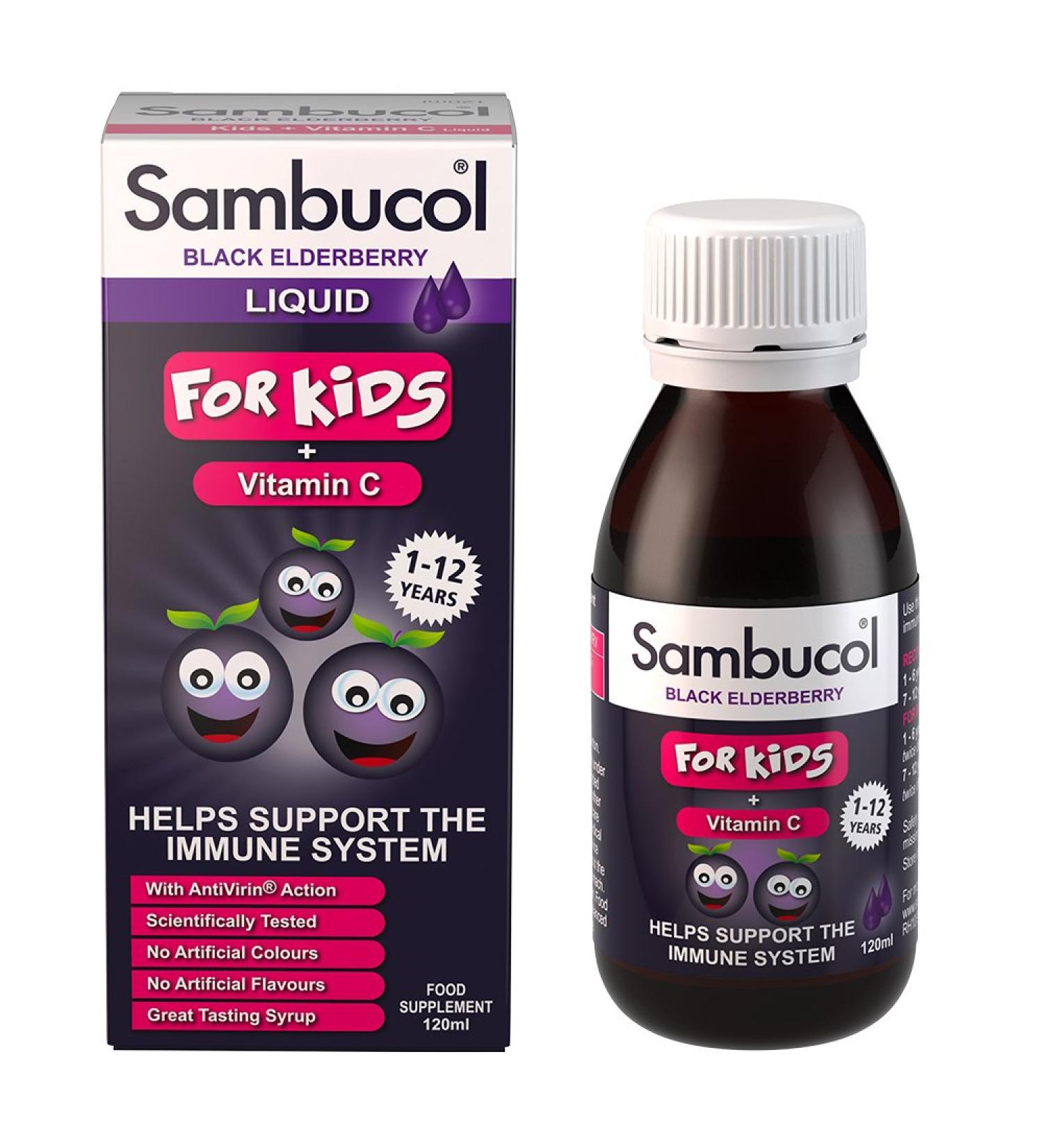 Sambucol Kids 120ml Immune Support Drops - Pack of 1 - Buy Online on GoSupps.com
