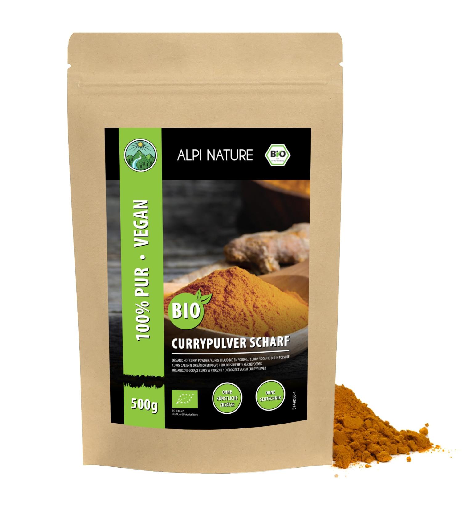 Organic Spicy Curry Powder (500g) Indian Curry Spice Blend Organic Spicy Indian Curry Powder Ingredients from Certified Or - Buy Online on GoSupps.com