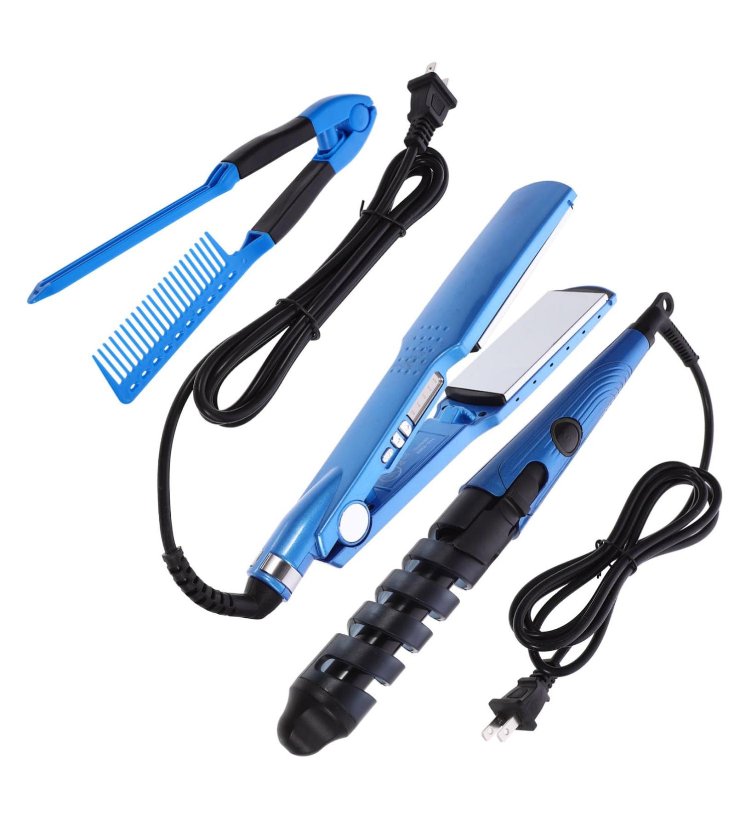 WOONEKY 1 Set Curling Iron Set Comb Hair Rollers Hair Curlers Curling Wand Plastic Hair Straightener Abs - Buy Online on GoSupps.com