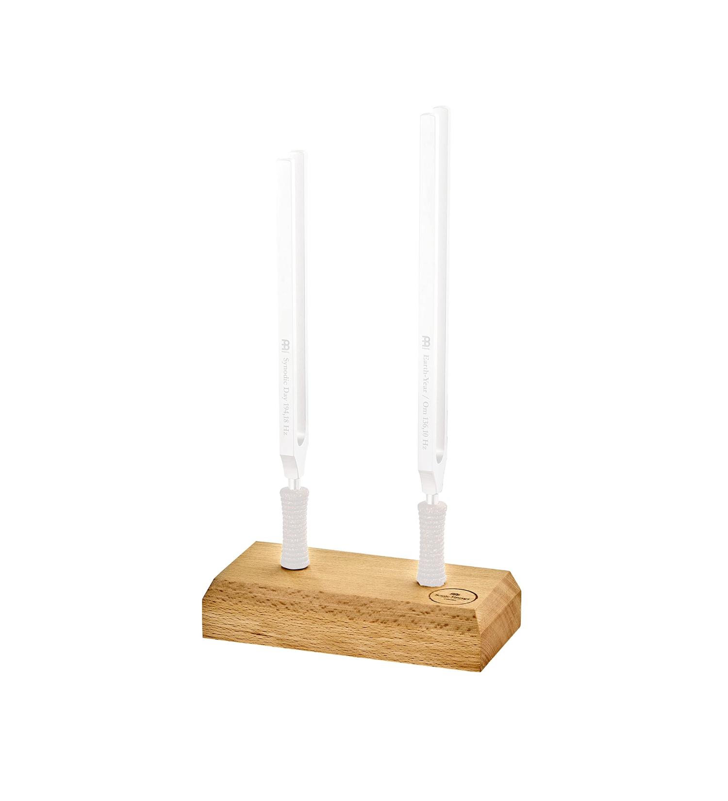 Sonic Energy tuning fork wood Stands-holder for two Sonic Energy Therapy tuning forks-for the presentation and storage (TTF-Holder-2) 2 Forks