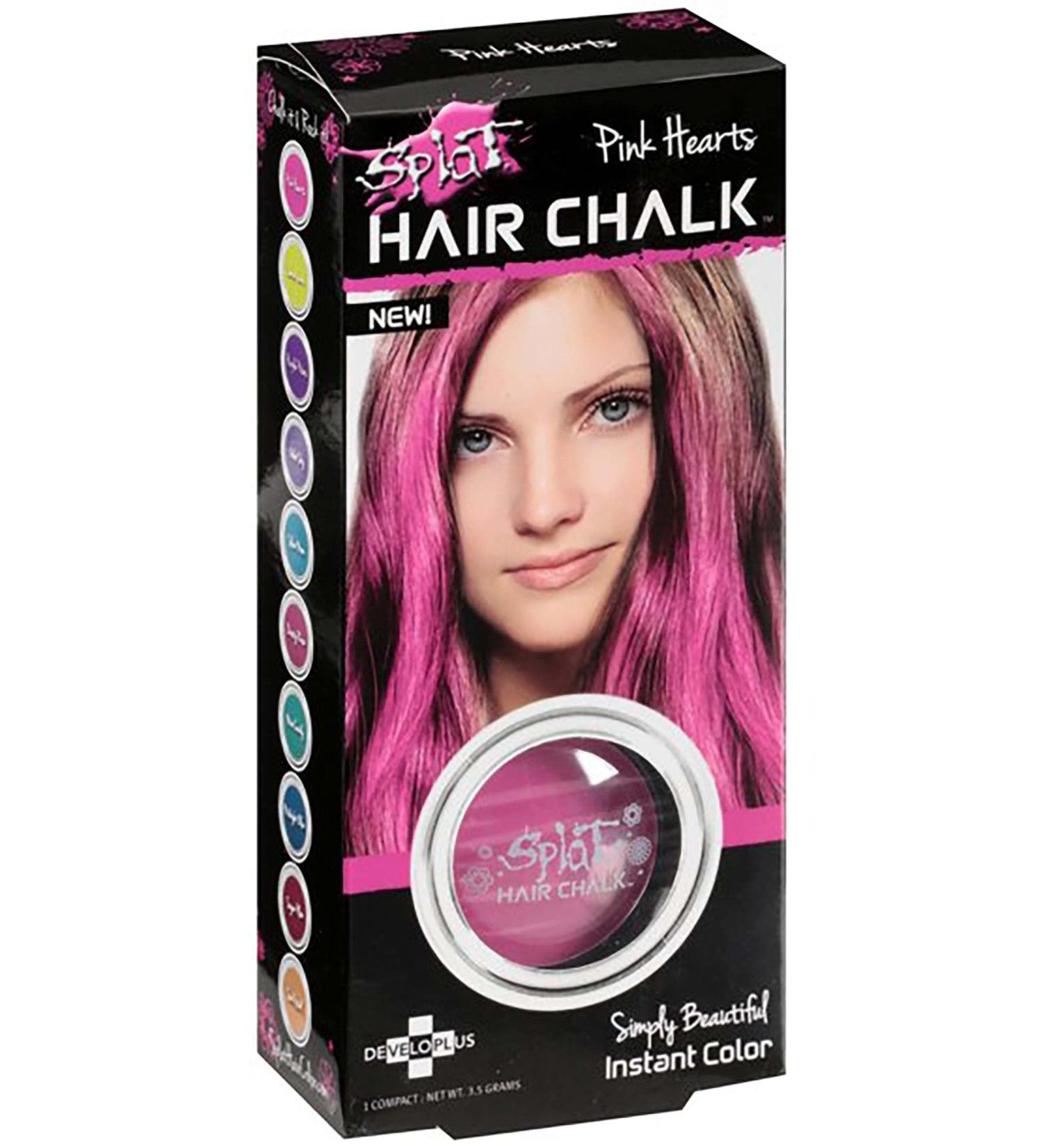 Splat Hair Chalk | Pink Hearts | Temporary Hair Color