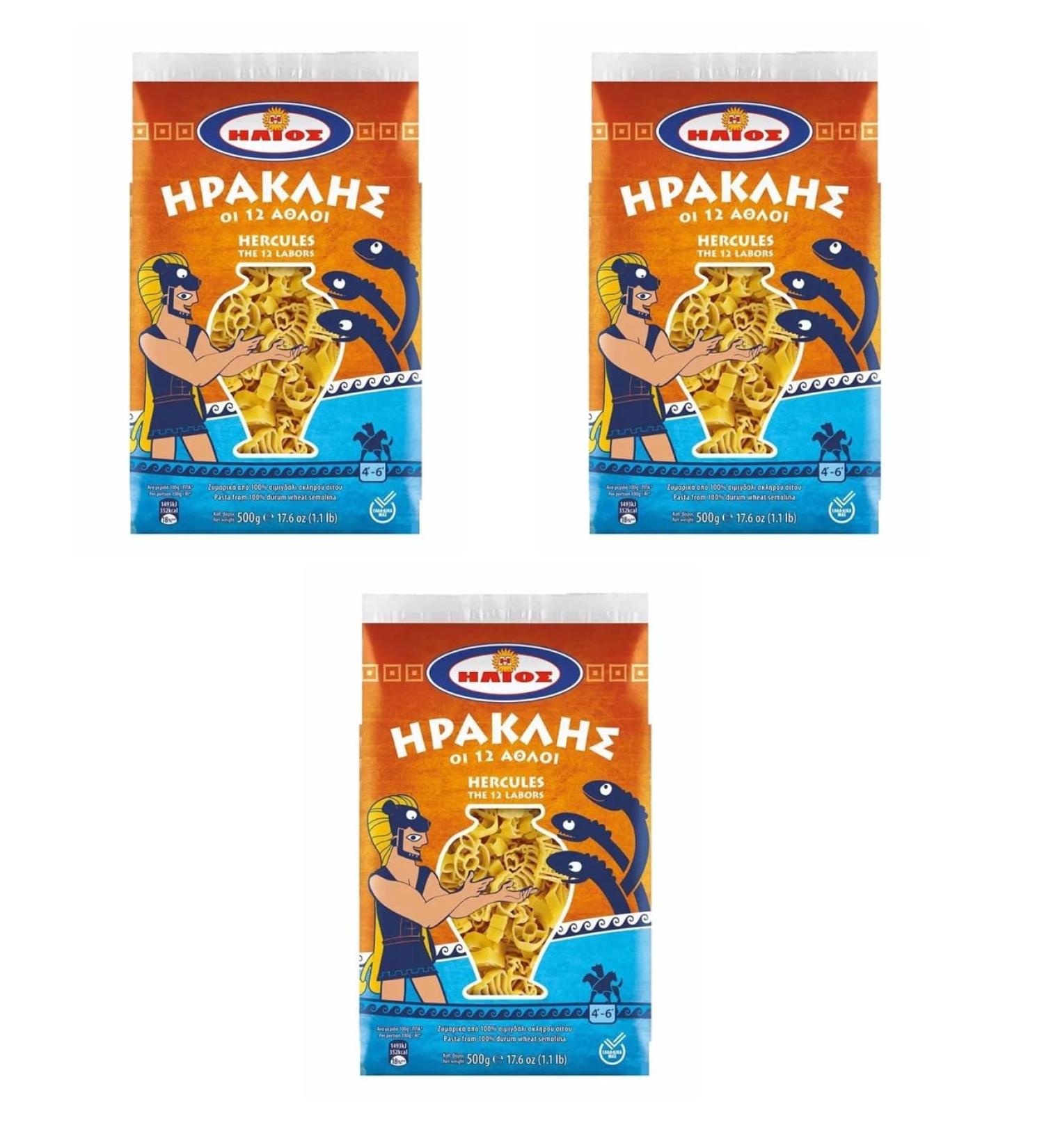 Hercules and the 12 Labors Kids Pasta 500g Helios (Pack of 3) - Buy Online on GoSupps.com