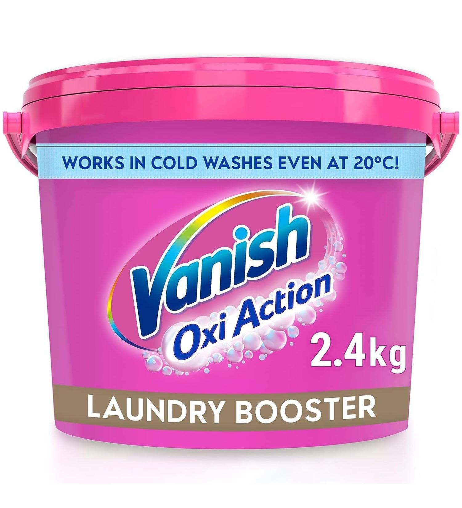 3 x Vanish Oxi Action Laundry Booster Stain Remover Powder 2.4kg Chlorine-Free - Buy Online on GoSupps.com