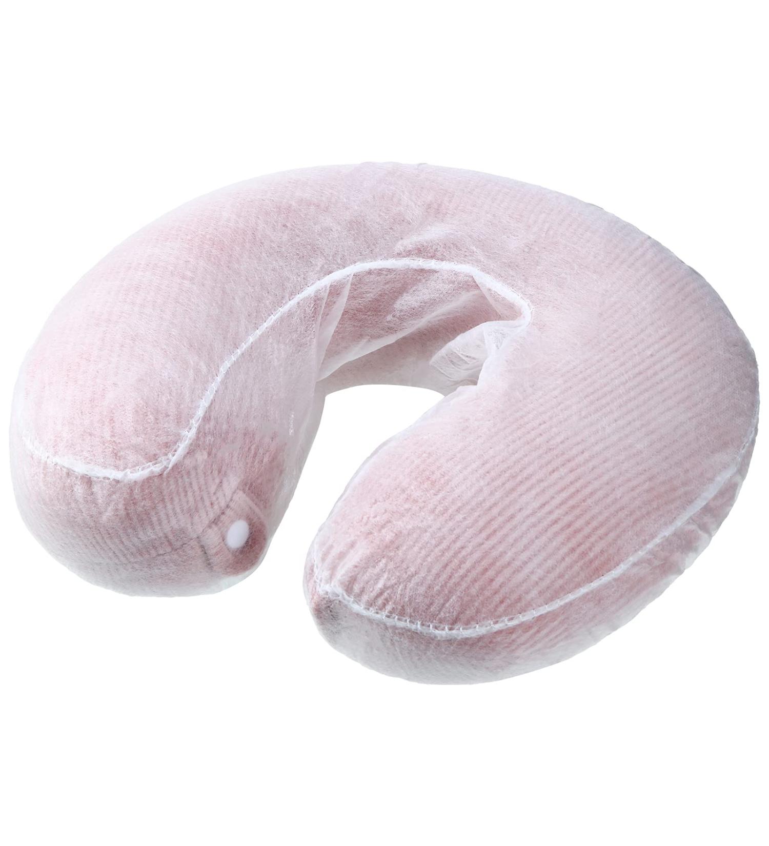100 Pack Disposable Massage Headrest Covers 14.2 x 13 Inch - White, Non-Sticking & Non-Woven U-Shaped Cradle Cover for Massage Tables - Buy Online on GoSupps.com