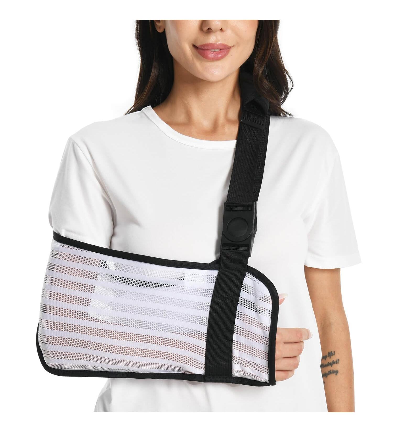 Arm Sling for Shoulder & Elbow Injury - Medical Immobilizer with Padded Strap | Breathable Support for Torn Rotator Cuff - Universal Fit for Men & Women - Buy Online on GoSupps.com