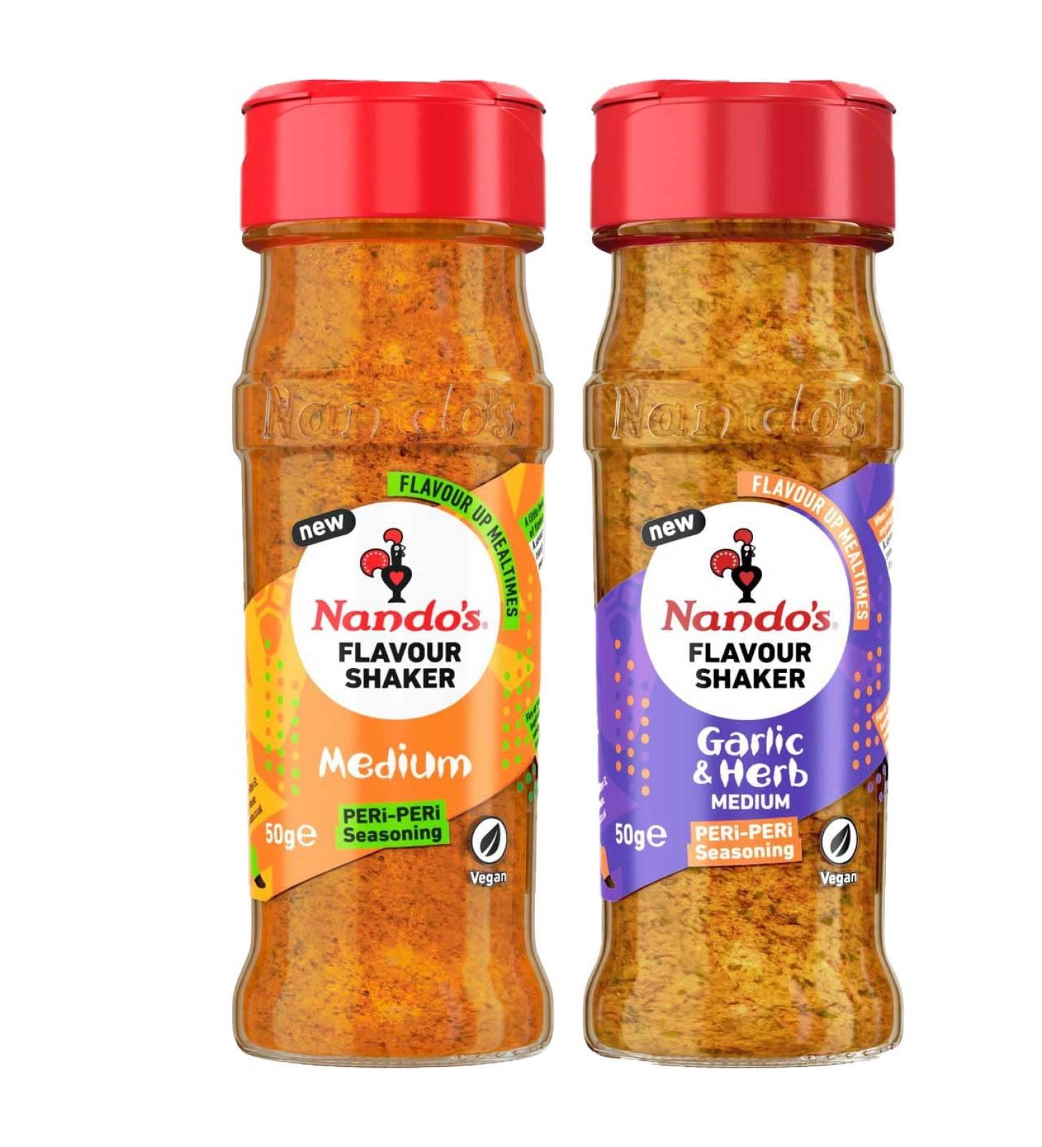 Nando's Flavour Shaker Garlic & Herb Medium Peri-Peri Seasoning 50g - Buy Online on GoSupps.com
