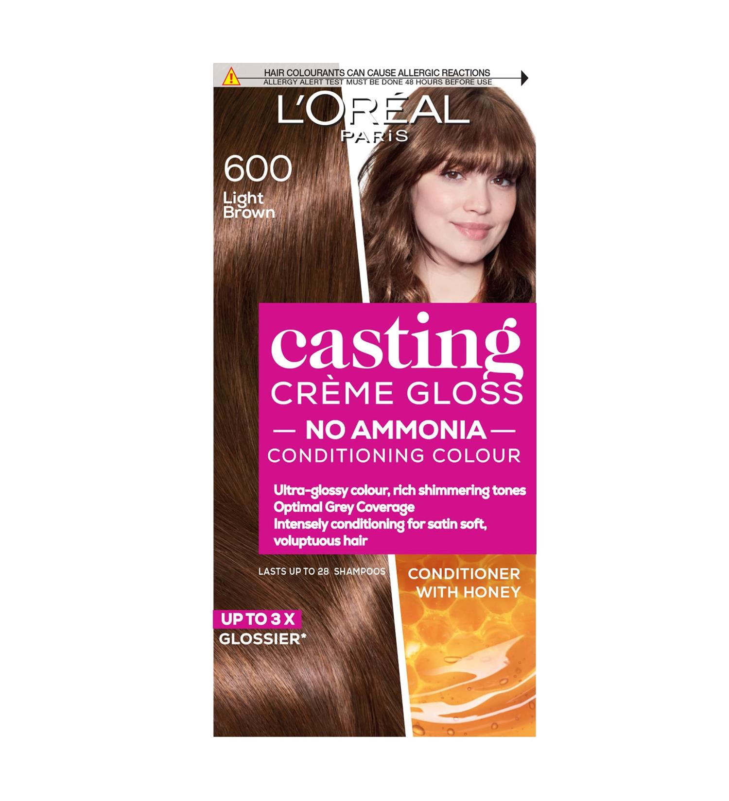 L'Oreal Paris Casting Creme Gloss Semi-Permanent Hair Dye 600 Gloss Light - Brown Hair Dye, 1 Pack - Buy Online on GoSupps.com