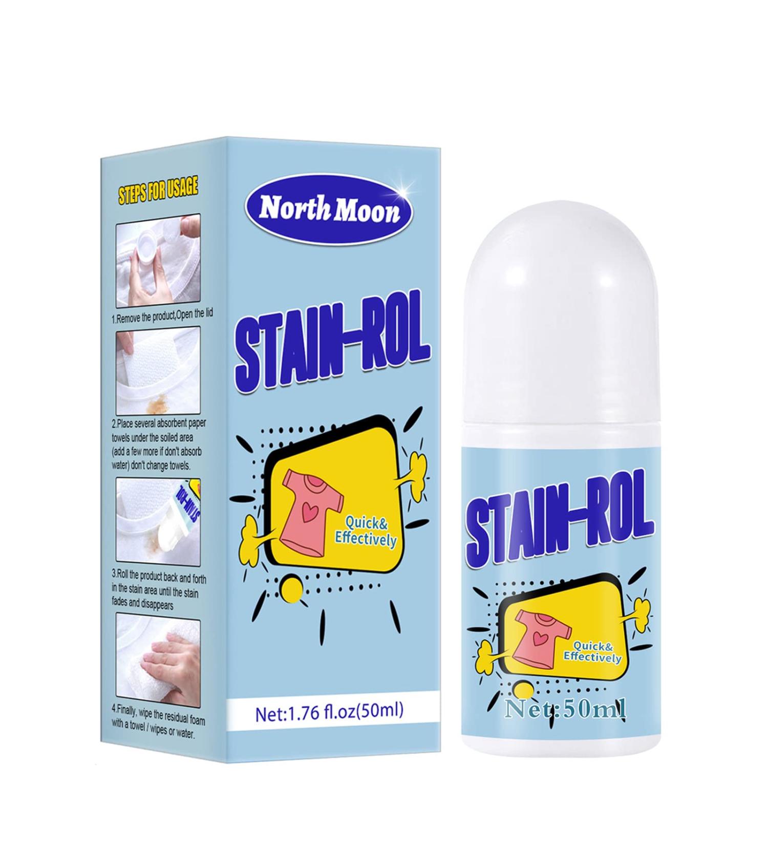 2 Stain Remover Stain Remover for Clothes and Fabric - Clothes Stain Remover Roller Ball Design for Food Cosmetics Drinks Stains Wynott 2 Pcs 50ml - Buy Online on GoSupps.com