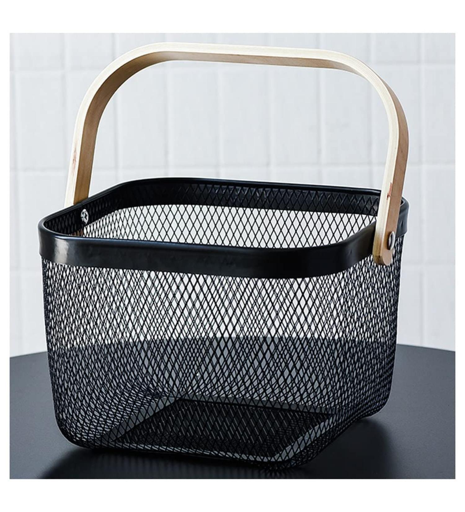 Friut Bowl Metal Wire Fruit Basket Countertop Metal Fruit Bowl Fruit Storage Basket for Bread Vegetable Snack Kitchen Storage Basket Fruit Plate (Color : Black) - Buy Online on GoSupps.com