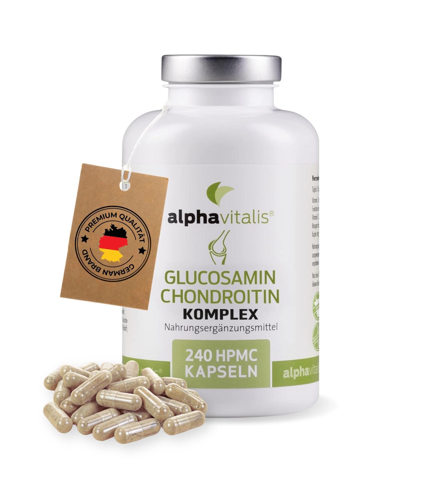 High-Dose Glucosamine Chondroitin - 240 Vegan Joint Capsules with MSM Hyaluronic Acid & Vitamins - No Magnesium Stearate - Buy Online on GoSupps.com