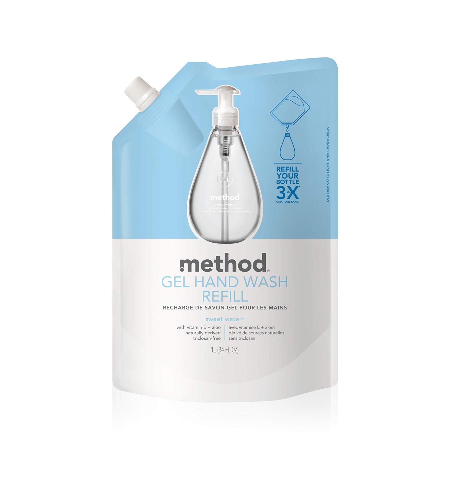 Method Gel Hand Soap Refill, Sweet Water, 34 oz - 1 Pack (Packaging May Vary) - Buy Online on GoSupps.com