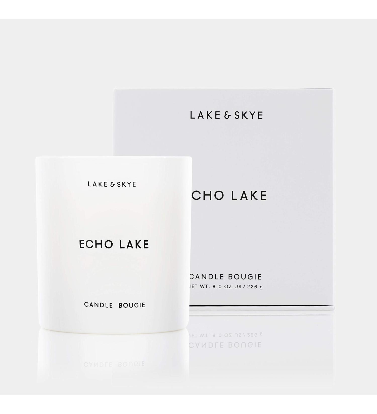 Lake & Skye Echo Lake Candle | Vegan Soy Candle | Floral & Woody | 100% Cruelty-Free | 50 Hour Burn Time | International Shipping - Buy Online on GoSupps.com