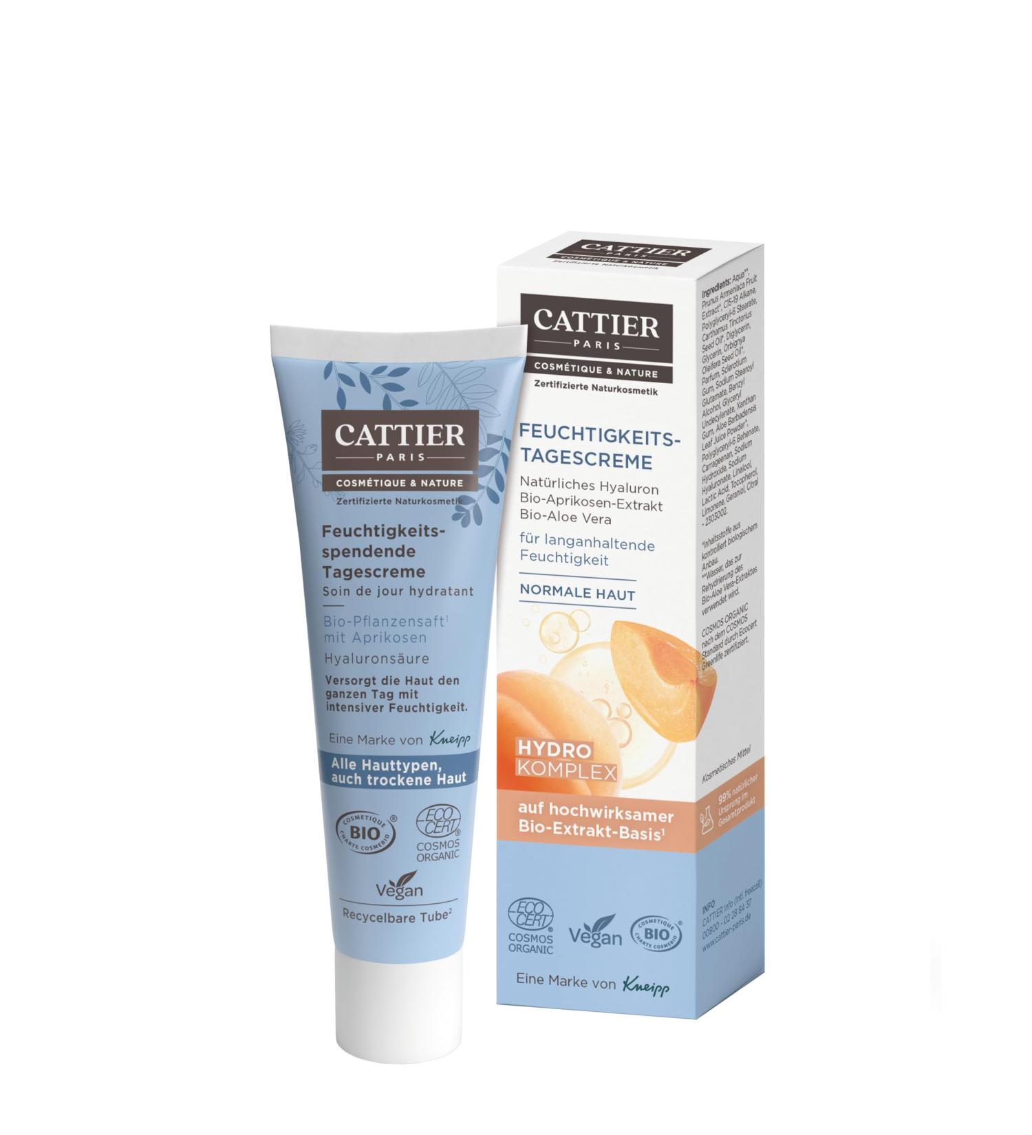  CATTIER PARIS CATTIER PARIS Moisturizing Day Cream - Certified Natural Cosmetics - With Natural Hyaluronic Acid - 30ml - Buy Online on GoSupps.com