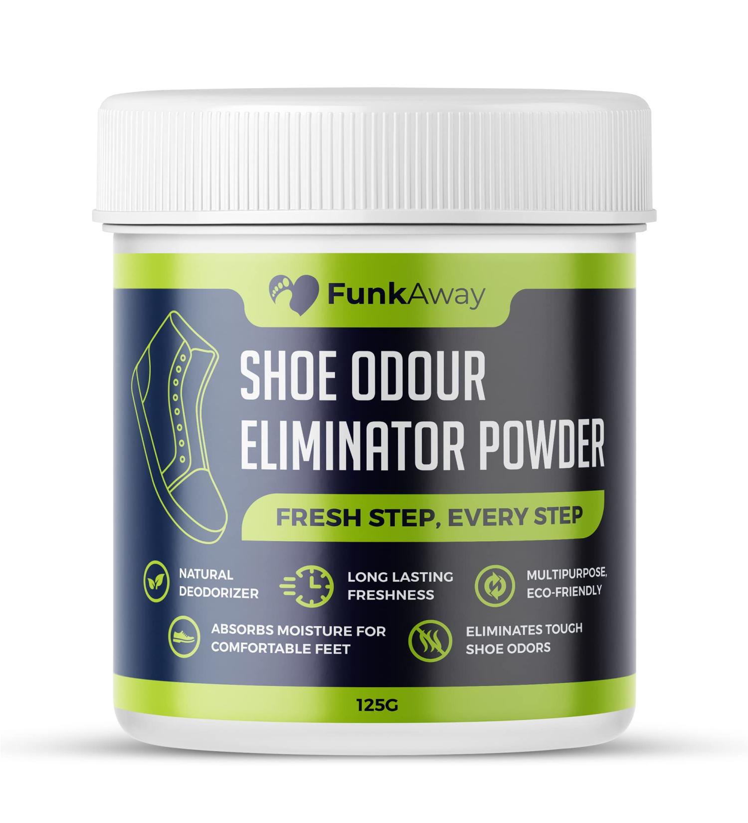 Shoe Odour Eliminator Powder | Leaves Smelly Shoes Fresh & Clean | | Long Lasting & Natural Odor Remover Formula | 100g - Buy Online on GoSupps.com