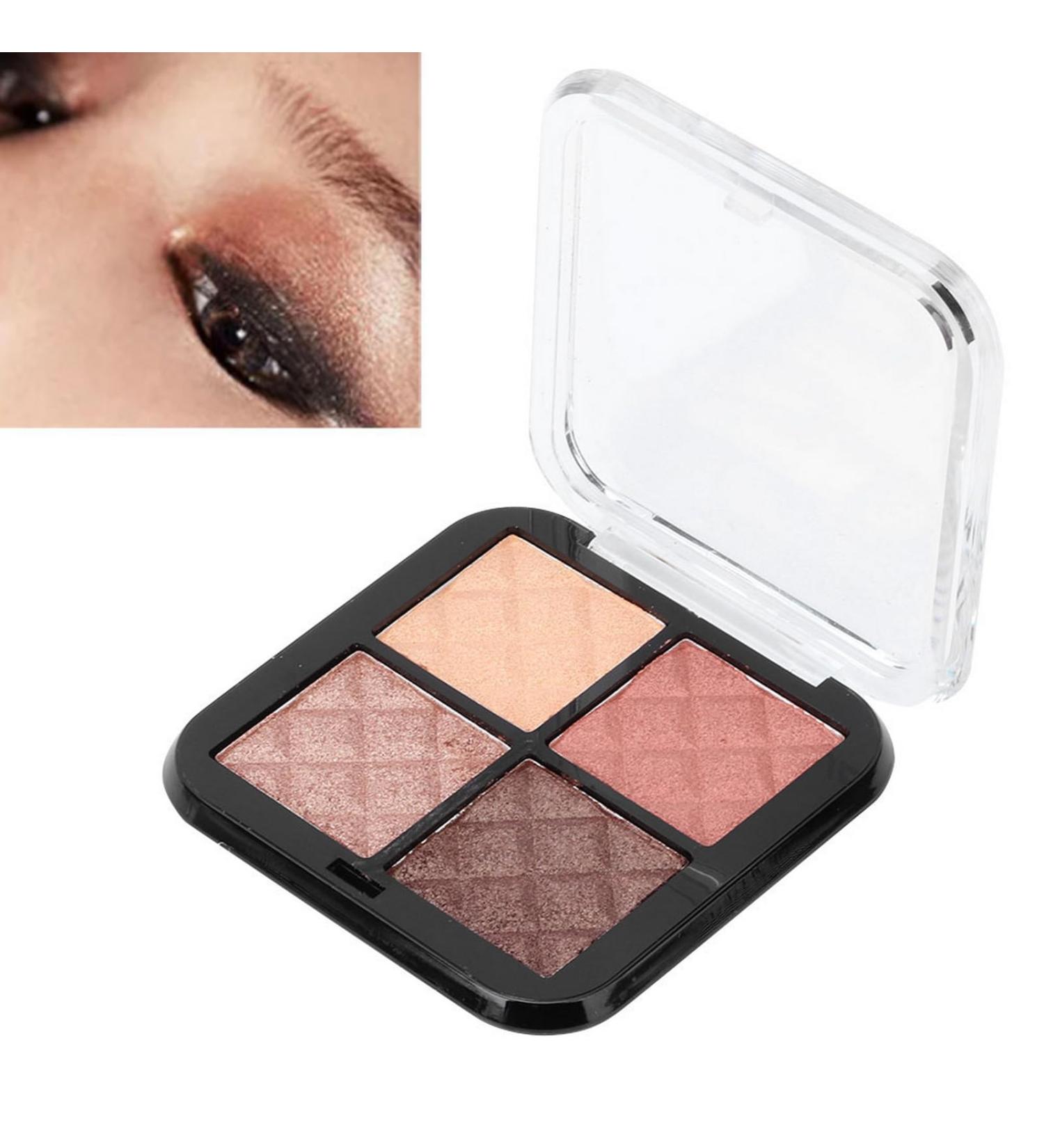 Ymiko Glitter Eye Shadow Palette - 4 Matte Waterproof Pigments for Chic Makeup Artists - Green Misty Rose - Buy Online on GoSupps.com