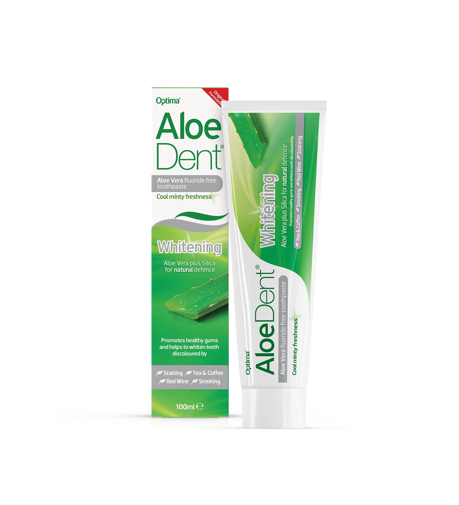 Aloe Dent Whitening Aloe Vera Toothpaste Fluoride Free Natural Action Vegan Cruelty Free SLS Free Naturally White Healthy Gums 100 ml packaging may vary 100 ml (Pack of 1) Whitening - Buy Online on GoSupps.com