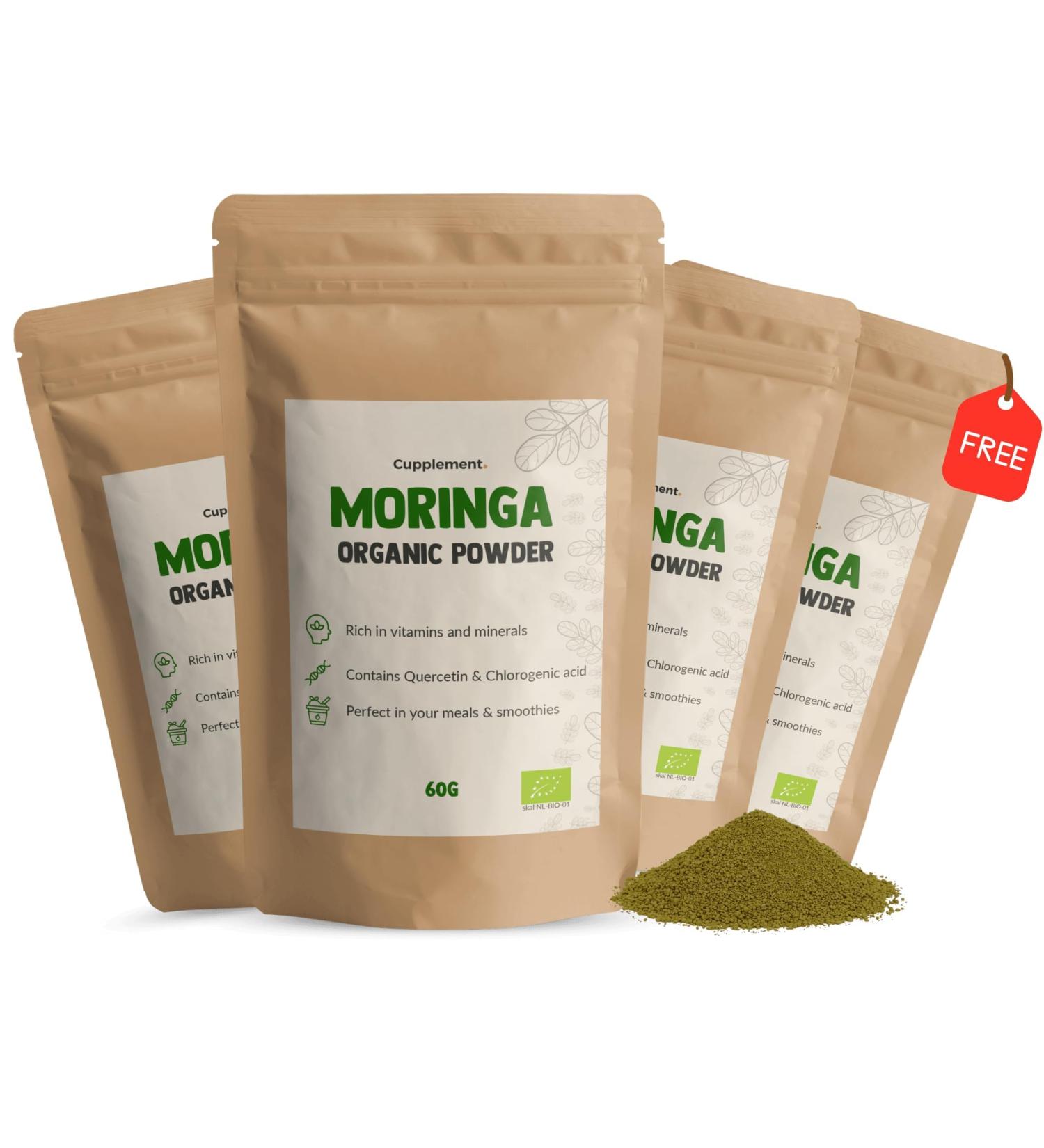 Cupplement - Moringa 60g - Organic - Free Scoop - Superior Quality Powder - Buy Online on GoSupps.com