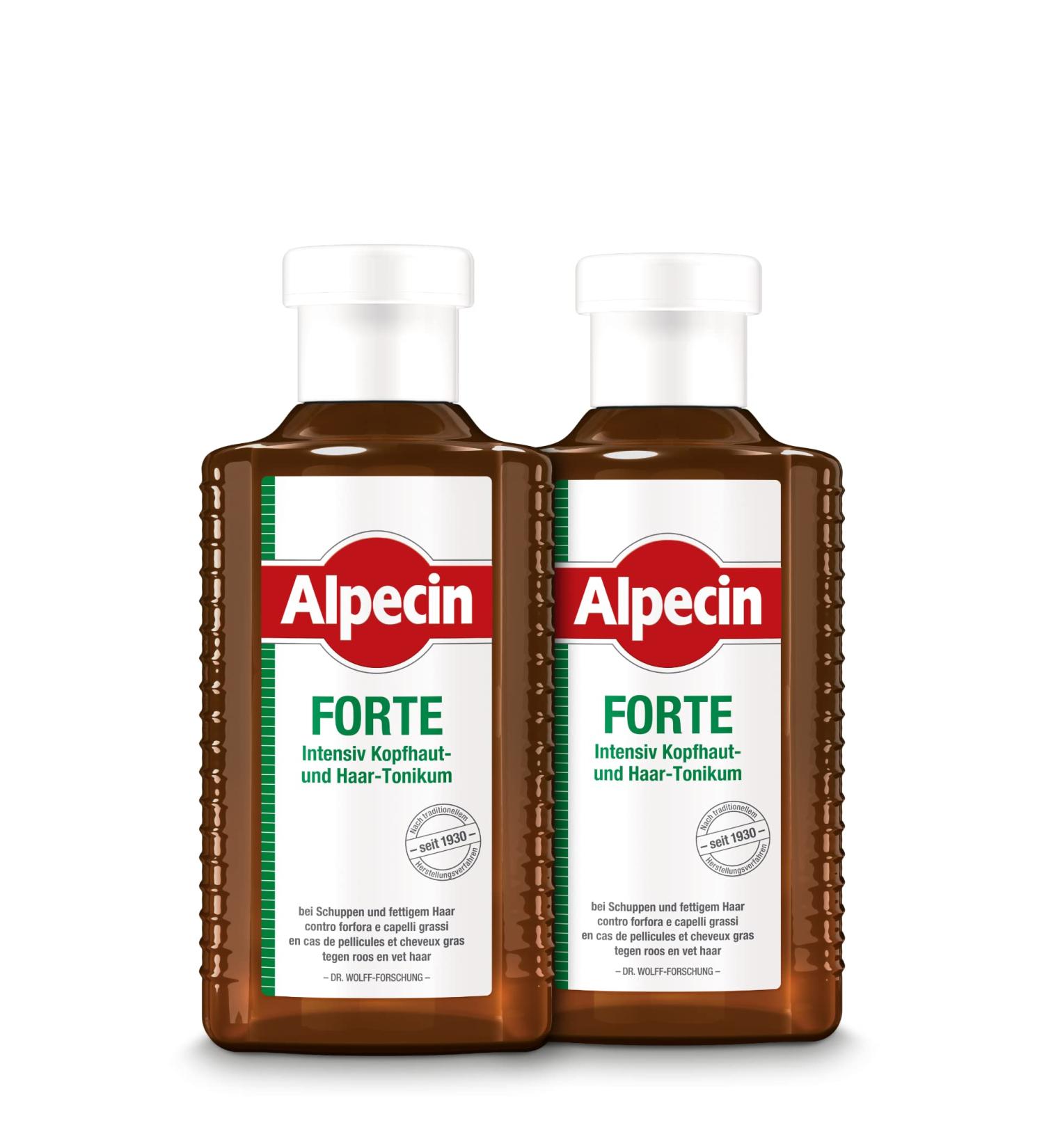 Alpecin FORTE 2 x 200 ml - Le tonique contre les pellicules et la chute des cheveux commun - Buy Online on GoSupps.com