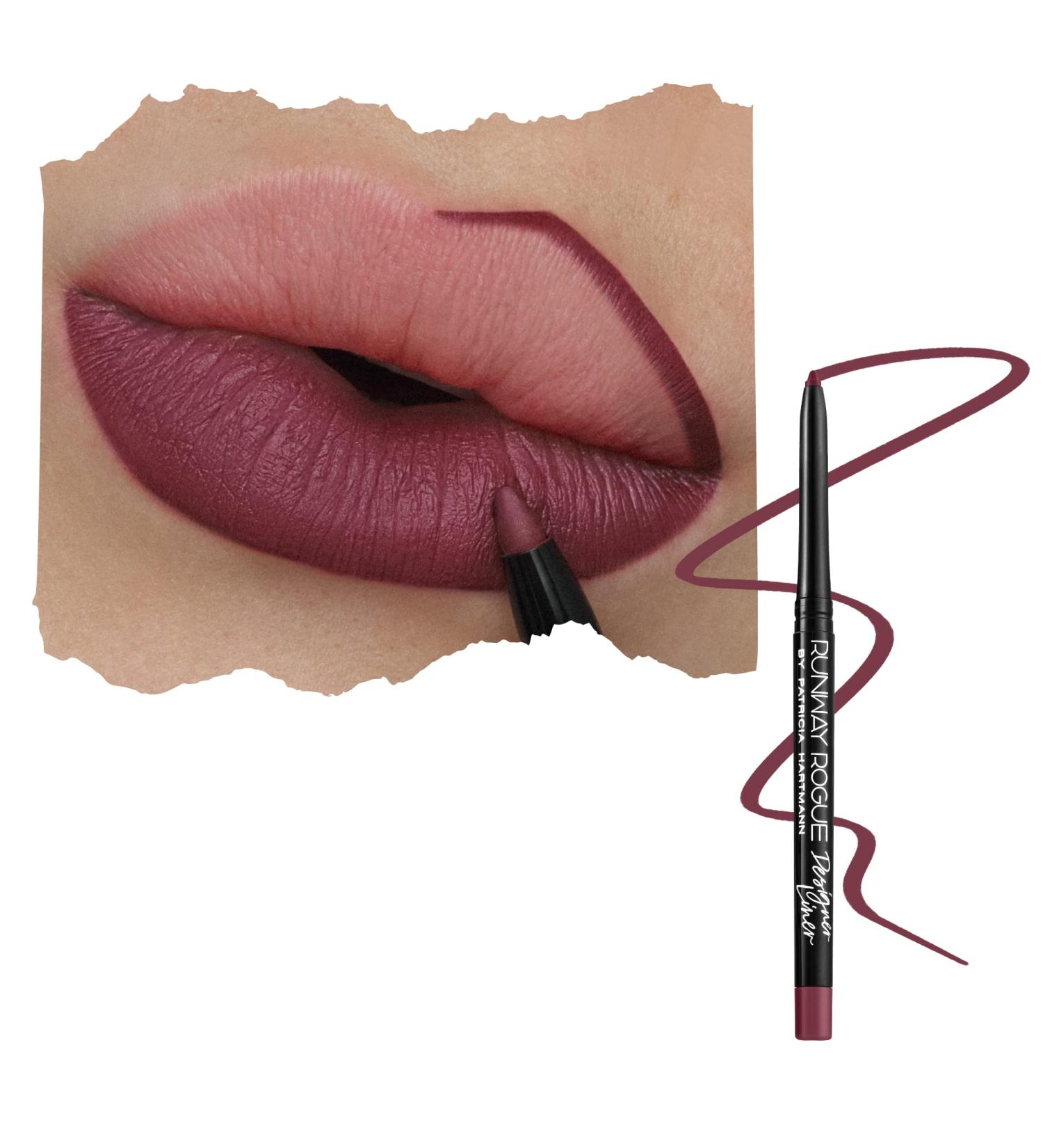 Runway Rogue Designer Liner Lip Pencil - Matte Muted-Plum Lip Liner with Sharpener - Buy Online on GoSupps.com