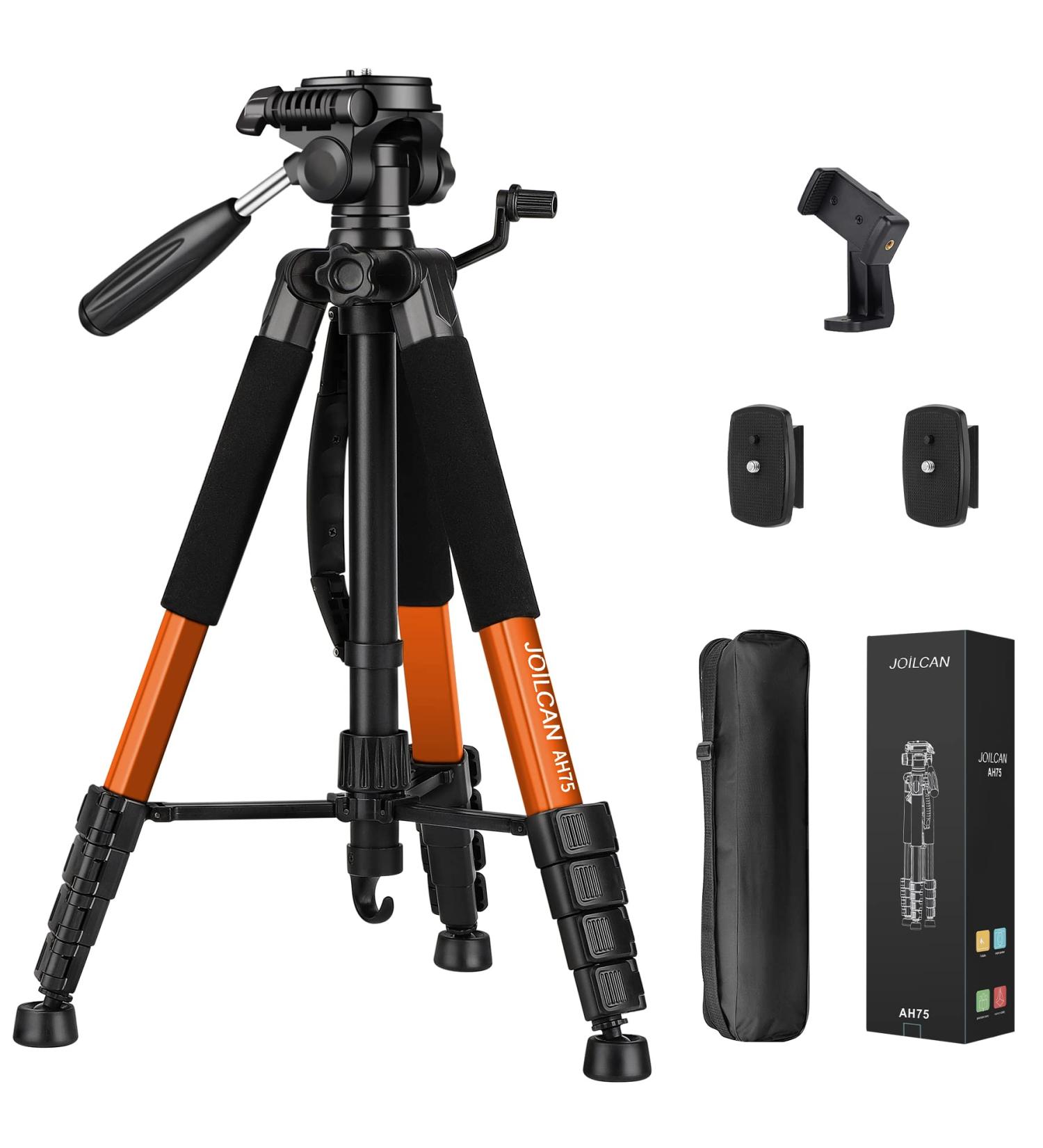 Professional Heavy Duty Camera Tripod for Photography, DSLR, iPhone - Orange | Max Load 15 LB - Buy Online on GoSupps.com