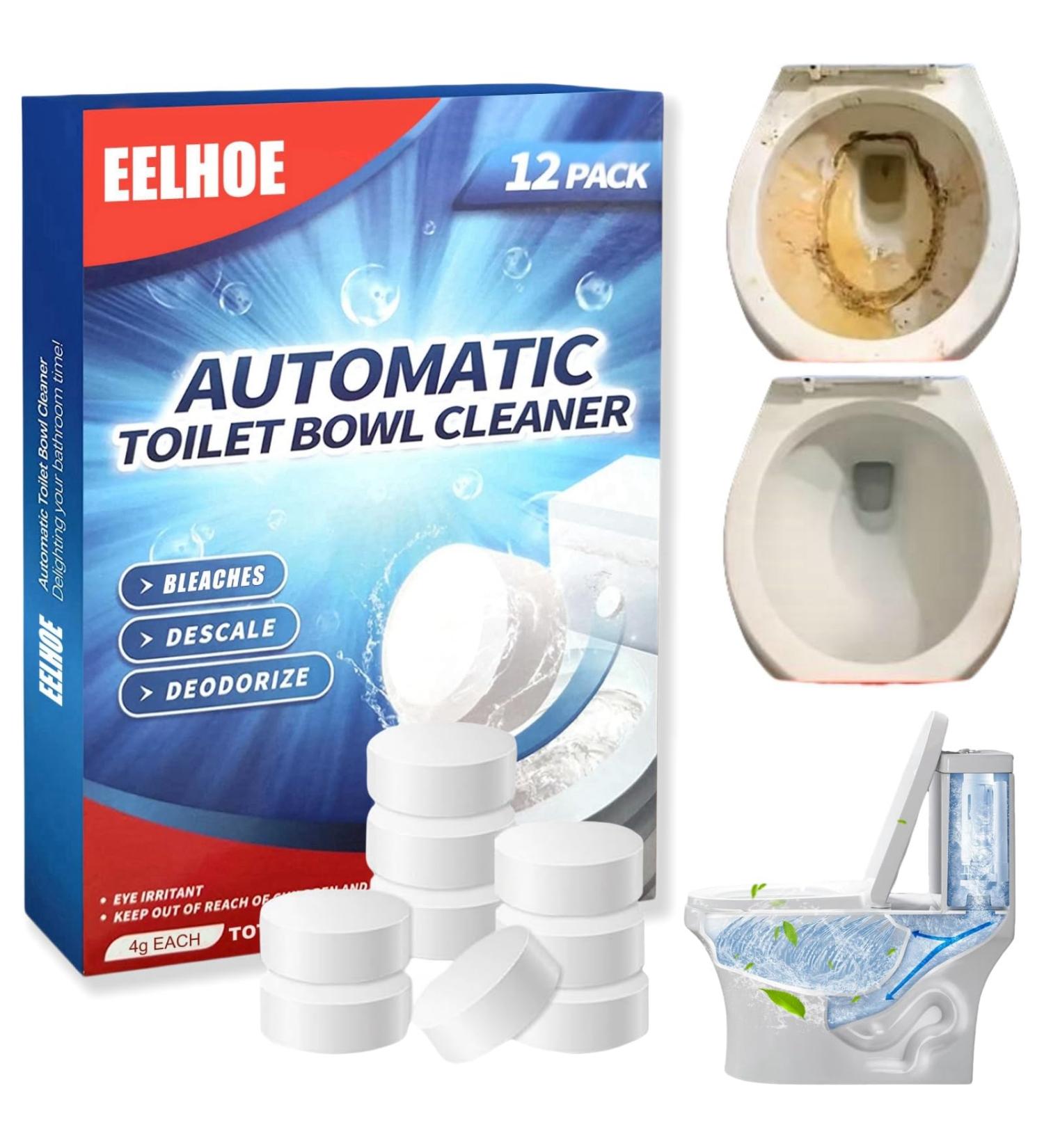 Toilet Bowl Cleaner 12pcs Toilet Cleaner Tablets Fizzy Foam Toilet Cleaner for Fresh Effective Toilet Limescale Remover Toilet Cleaning Heavy Duty Active Toilet Stain Remover Foaming Toilet Descaler - Buy Online on GoSupps.com